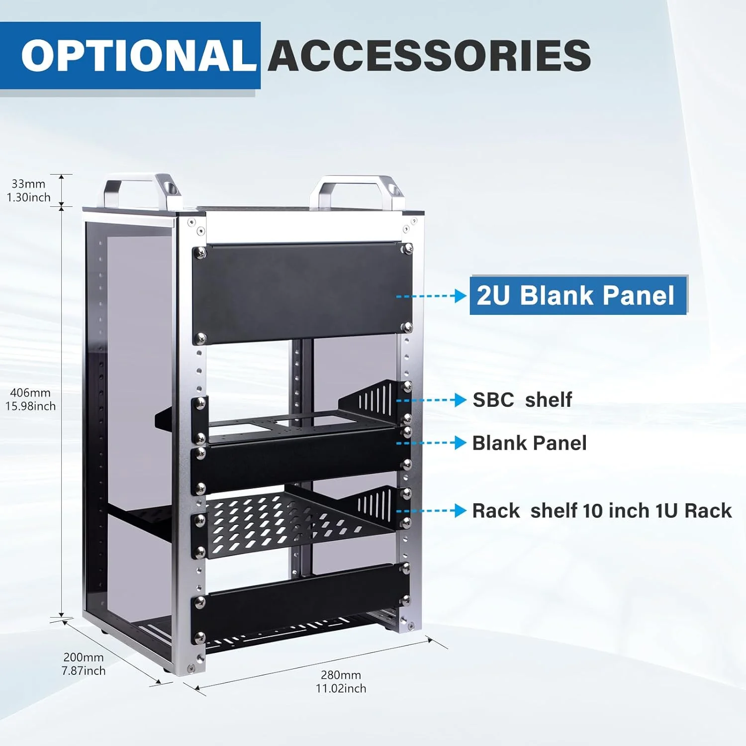 لوازم جانبی GeeekPi DeskPi RackMate، پنل خالی 2U برای رک 10 اینچی سرور/کابینت شبکه/DeskPi RackMate T1/T0/T2 لوازم جانبی GeeekPi DeskPi RackMate، پنل خالی 2U برای رک 10 اینچی سرور/کابینت شبکه/DeskPi RackMate T1/T0/T2