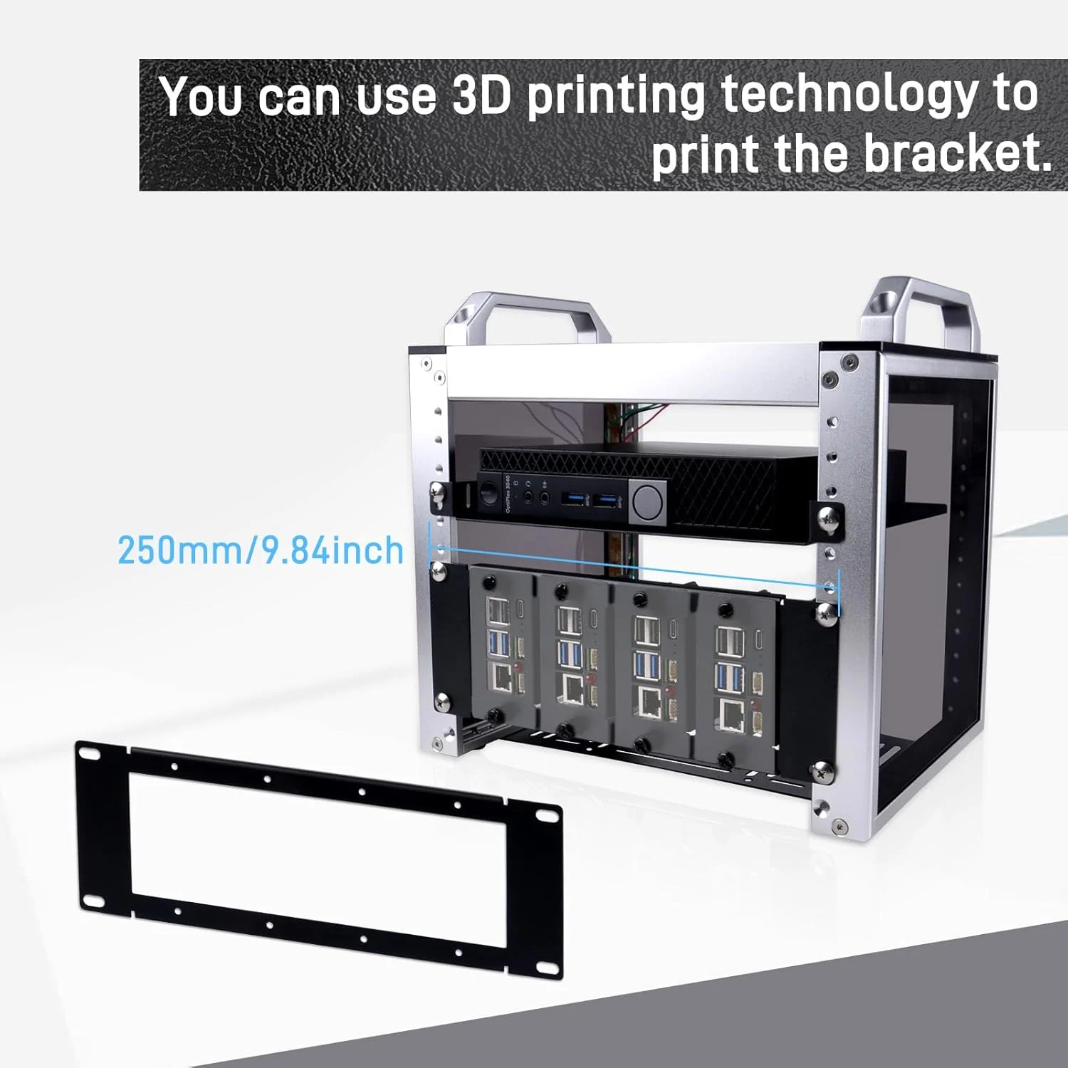 پایه رک 2U 10 اینچی GeeekPi DeskPi RackMate برای پروژههای DIY پایه رک 2U 10 اینچی GeeekPi DeskPi RackMate برای پروژههای DIY