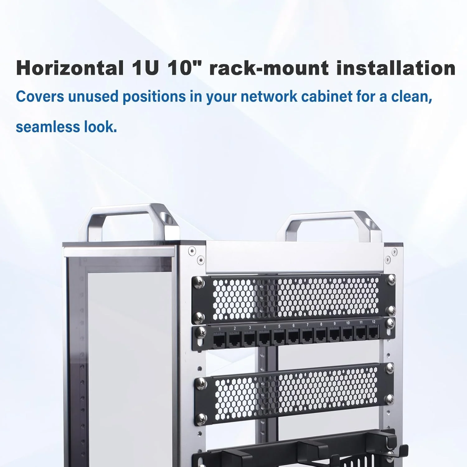 پنل فلزی تهویه دار 10 اینچی GeeekPi 1U برای نصب رک DeskPi RackMate T1/T0/T2 و رک سرور 10 اینچی یا کابینت شبکه (2 عدد) پنل فلزی تهویه دار 10 اینچی GeeekPi 1U برای نصب رک DeskPi RackMate T1/T0/T2 و رک سرور 10 اینچی یا کابینت شبکه (2 عدد)