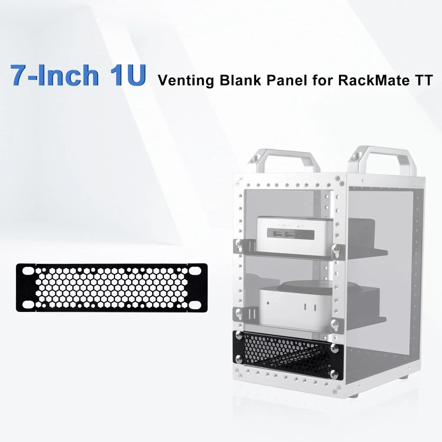 پنل فلزی تهویه دار 7 اینچی 1U GeeekPi برای نصب رک DeskPi RackMate TT پنل فلزی تهویه دار 7 اینچی 1U GeeekPi برای نصب رک DeskPi RackMate TT