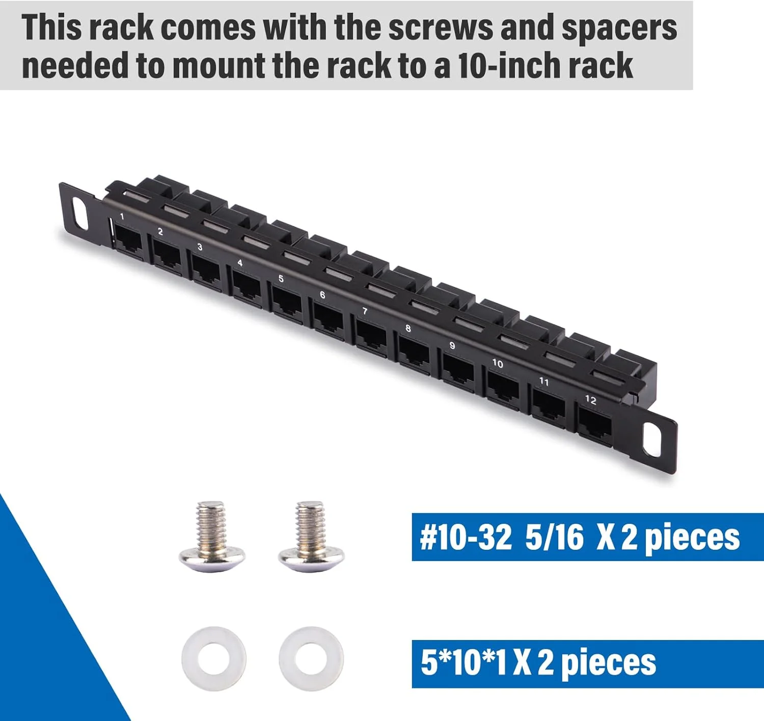 پنل پچ 12 پورت GeeekPi، پنل پچ شبکه CAT6 با ارتفاع 0.5U برای رک مونت DeskPi RackMate T1/T0/T2 و رک سرور/کابینت شبکه 10 اینچی پنل پچ 12 پورت GeeekPi، پنل پچ شبکه CAT6 با ارتفاع 0.5U برای رک مونت DeskPi RackMate T1/T0/T2 و رک سرور/کابینت شبکه 10 اینچی