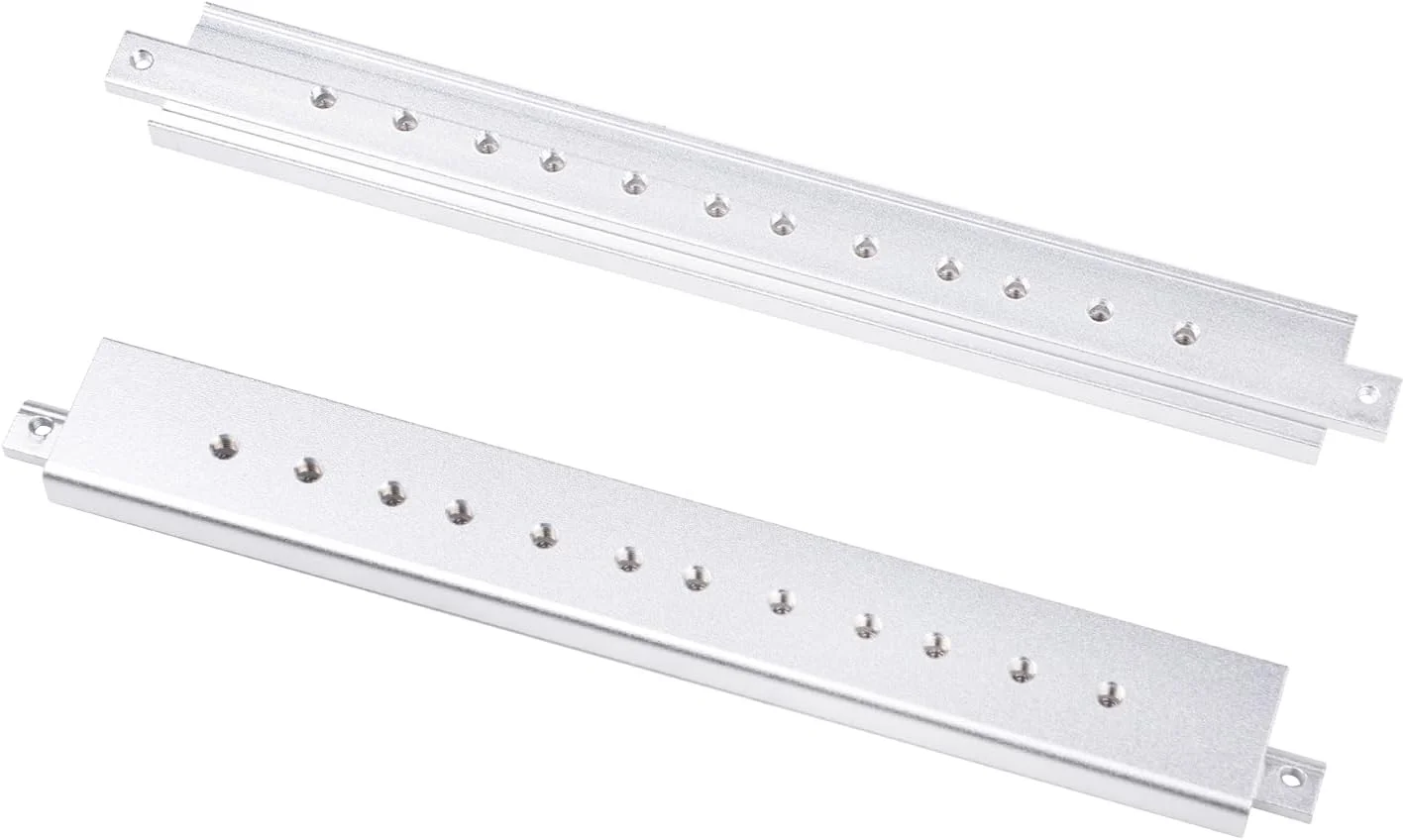 دو عدد میله متقاطع آلومینیومی 10 اینچی GeeekPi با سوراخ های از پیش تعیین شده برای پیچ برای رک سرور DeskPi RackMate T0/T1/T2 (نقره ای)