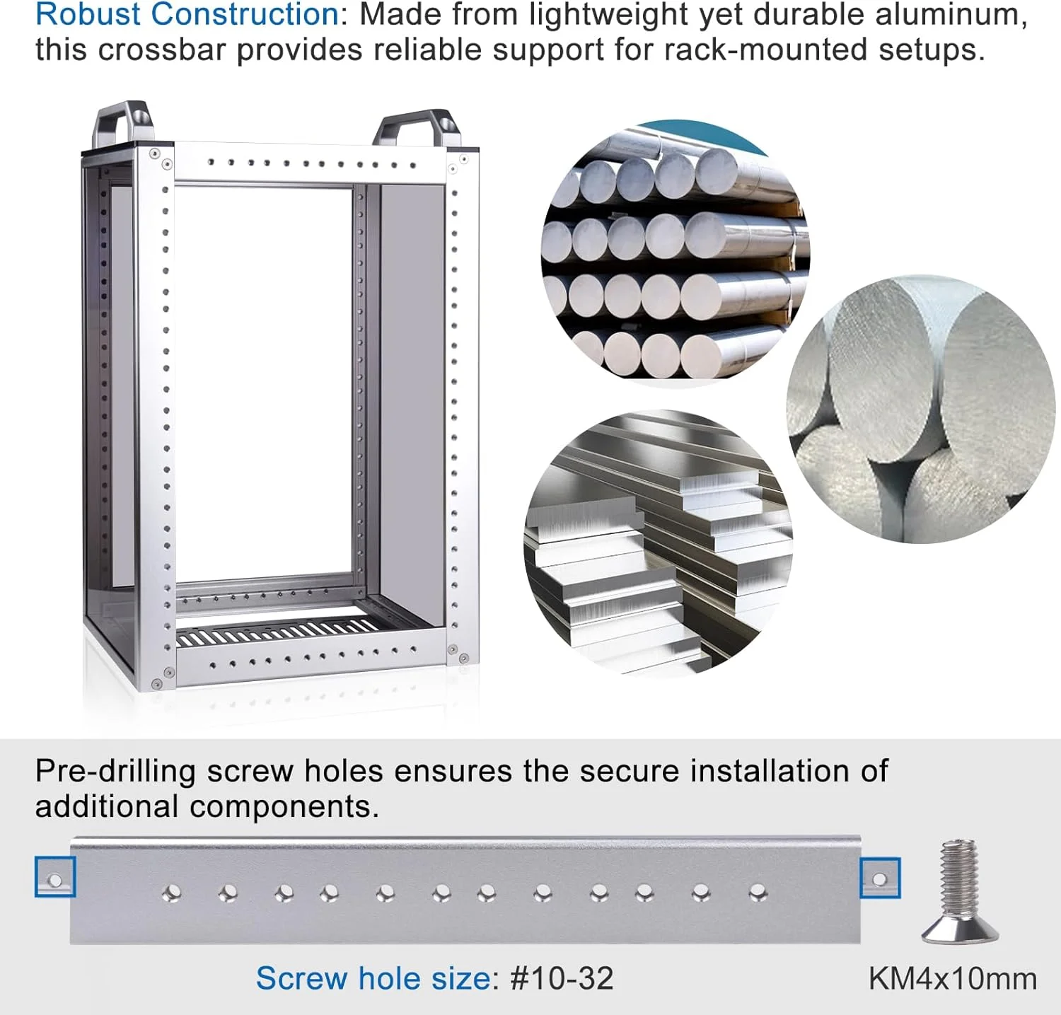 دو عدد میله متقاطع آلومینیومی 10 اینچی GeeekPi با سوراخ های از پیش تعیین شده برای پیچ برای رک سرور DeskPi RackMate T0/T1/T2 (نقره ای) دو عدد میله متقاطع آلومینیومی 10 اینچی GeeekPi با سوراخ های از پیش تعیین شده برای پیچ برای رک سرور DeskPi RackMate T0/T1/T2 (نقره ای)
