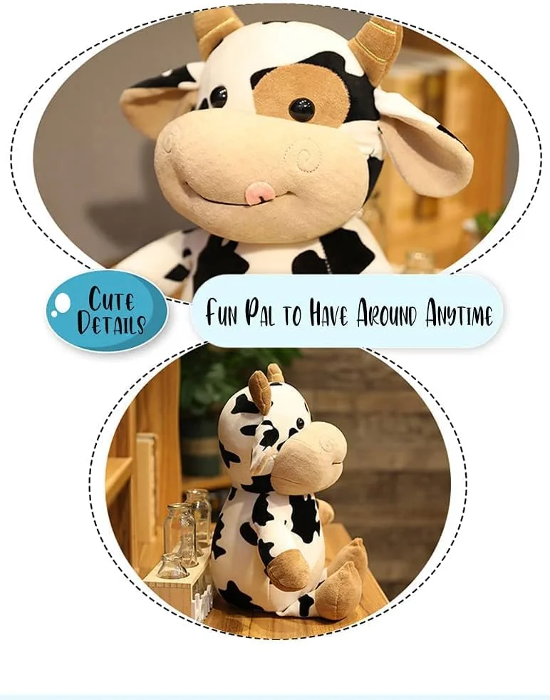 عروسک پولیشی گاو کول بیبی، عروسک پولیشی 40 سانتی متری، بالش نرم و کرکی، هدیه ای برای هر سن و مناسبت عروسک پولیشی گاو کول بیبی، عروسک پولیشی 40 سانتی متری، بالش نرم و کرکی، هدیه ای برای هر سن و مناسبت