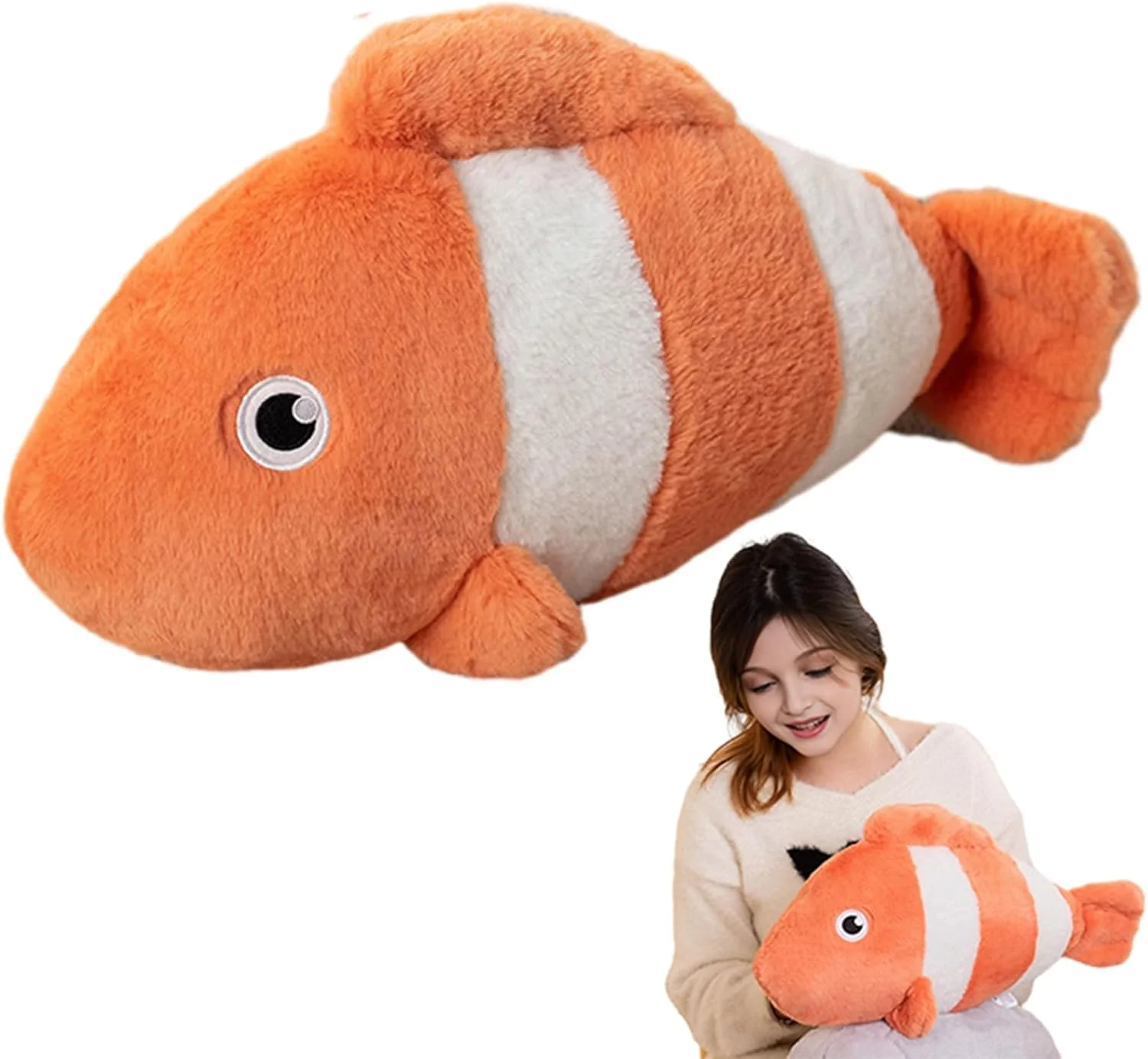 بالشتک آغوشی طرح دلقک ماهی ۱۹.۶ اینچی، عروسک پولیشی دلقک ماهی، کوسن مبل طرح دلقک ماهی، هدیه دلقک ماهی برای کودکان یا عشاق در روز ولنتاین، تولد و... بالشتک آغوشی طرح دلقک ماهی ۱۹.۶ اینچی، عروسک پولیشی دلقک ماهی، کوسن مبل طرح دلقک ماهی، هدیه دلقک ماهی برای کودکان یا عشاق در روز ولنتاین، تولد و...