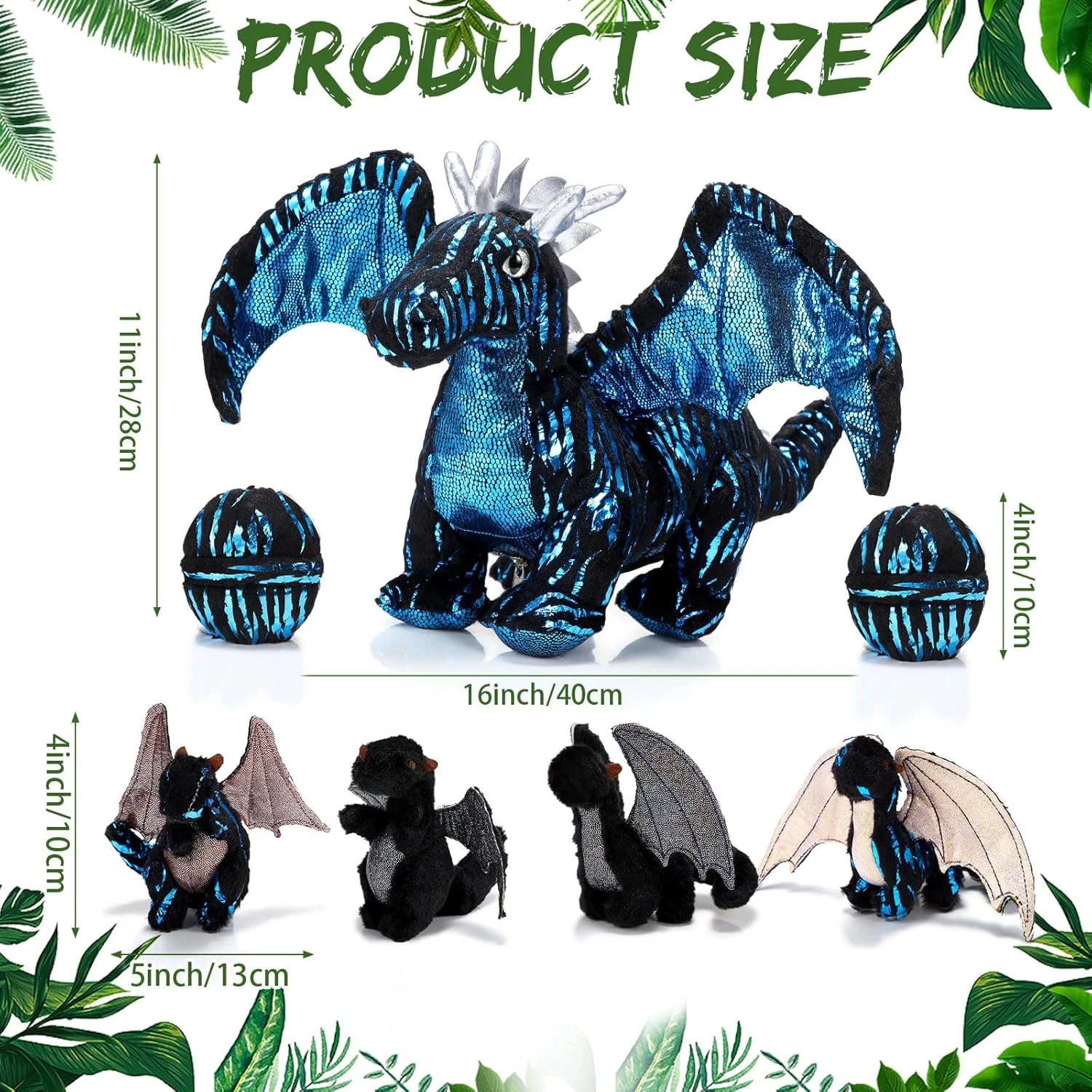 ست اسباب بازی اژدها دکین 7 تکه، اژدهای بزرگ 40 سانتی متری به همراه 4 اژدهای کوچک پولیشی و 2 تخم اژدها در شکم مادر اژدها، هدیه تولد برای پسران و دختران (استایل جذاب) ست اسباب بازی اژدها دکین 7 تکه، اژدهای بزرگ 40 سانتی متری به همراه 4 اژدهای کوچک پولیشی و 2 تخم اژدها در شکم مادر اژدها، هدیه تولد برای پسران و دختران (استایل جذاب)