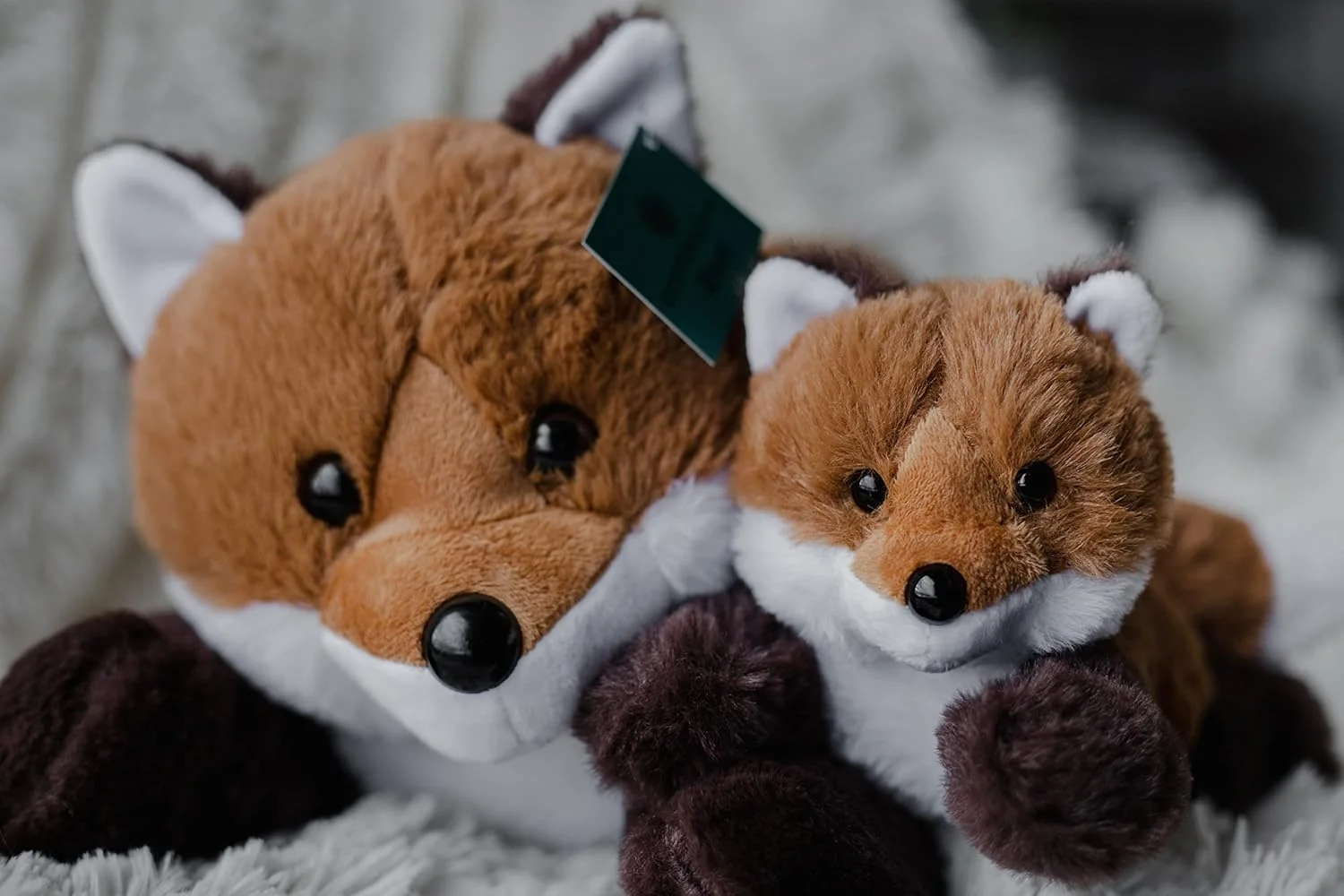 روباه های خانه ای فوق العاده - حیوانات عروسکی نرم و لطیف - ست هدیه اسباب بازی روباه مادر و بچه - هدیه شادی