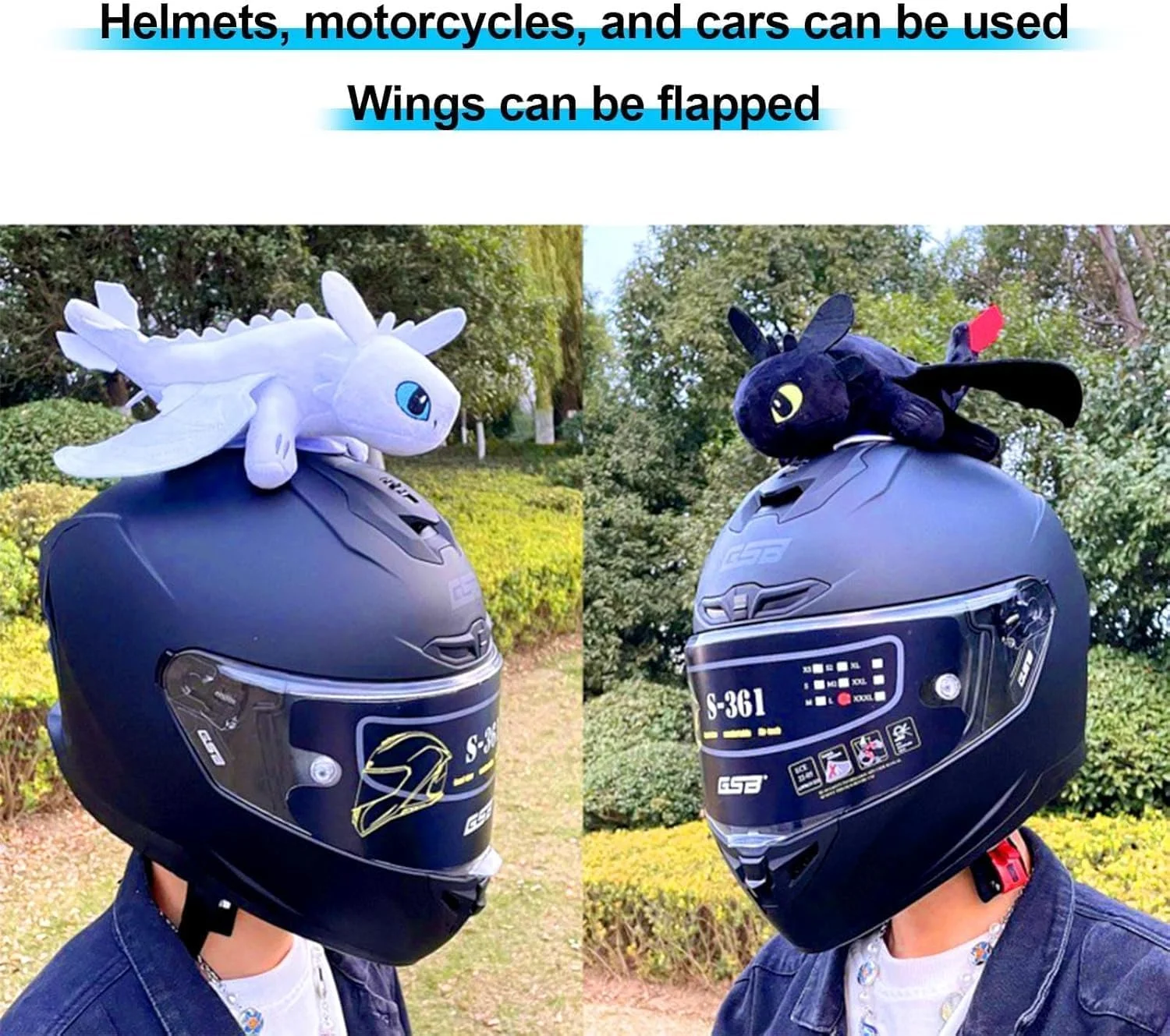 اکسسوری اژدها برای خودرو با مکنده، عروسک پولیشی اژدها با بال های متحرک (بسته 27 سانتی متری)