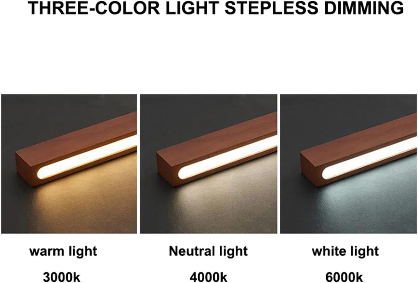 چراغ آویز خطی چوبی، چراغ جزیره اتاق غذاخوری، چراغ آویز سقفی مدرن LED با قابلیت تنظیم نور، مناسب برای اتاق غذاخوری، جزیره آشپزخانه، اتاق نشیمن، بار، گردویی، 150 سانتی متر