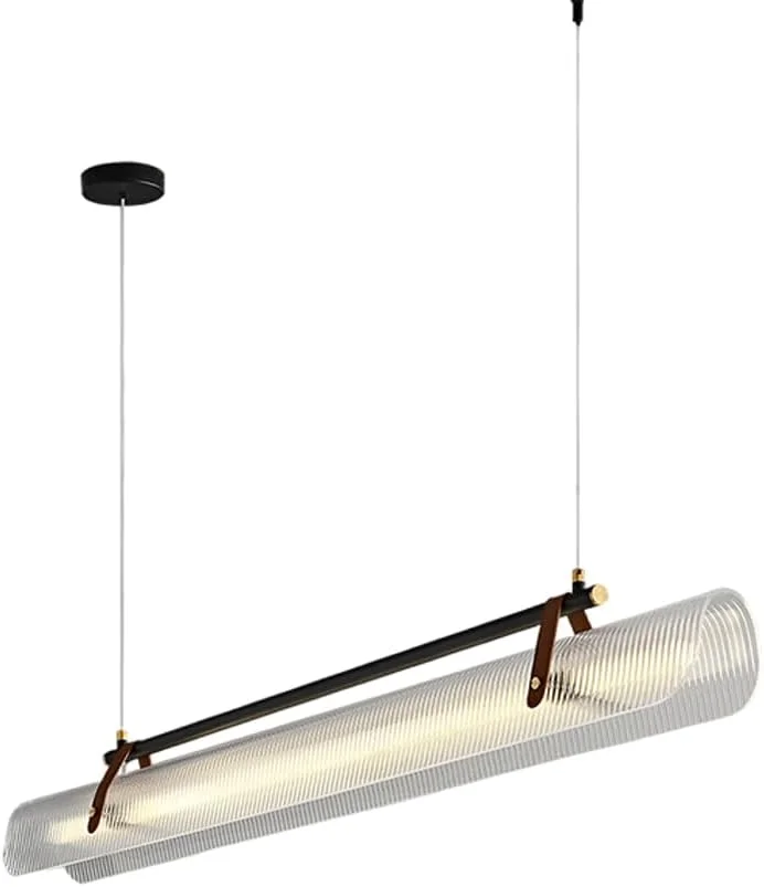 چراغ آویز خطی مدرن Jadssox، لوستر ال ای دی، چراغ سقفی، چراغ آویز نوار بلند، چراغ های آویز نوردیک برای جزیره آشپزخانه، اتاق غذاخوری، میز بیلیارد، دفتر
