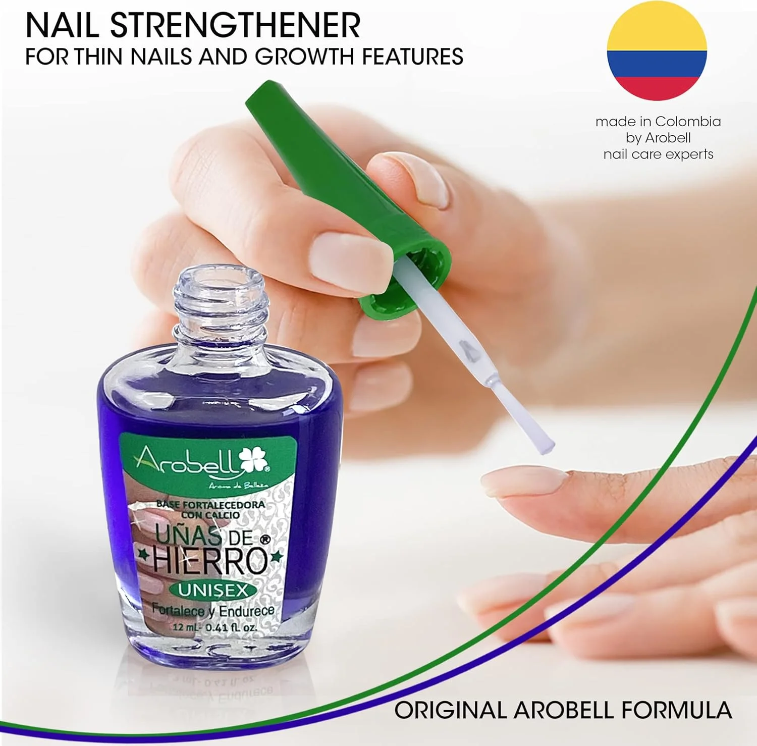 محلول تقویت کننده ناخن آهن آروبل، خداحافظی با ناخن های شکننده، مناسب برای همه، 12 میلی لیتر محلول تقویت کننده ناخن آهن آروبل، خداحافظی با ناخن های شکننده، مناسب برای همه، 12 میلی لیتر