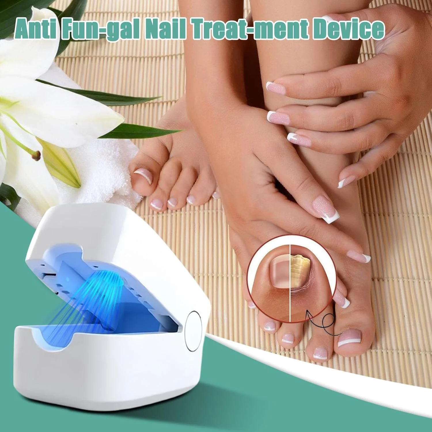 دستگاه سبک ترمیم و تمیز کننده ناخن | دستگاه قابل حمل برای ترمیم ناخن مناسب بانوان، سالن، مسافرت، فضای باز و نگهداری روزانه در منزل