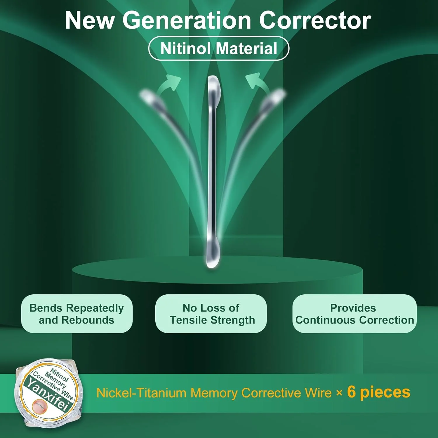 اصلاح کننده ناخن فرورفته یانکسیفی، درمان ناخن فرورفته، صاف کننده خمیده، کیت رفع درد ابزار بزرگ (1.4 سانتی متر، 1.67 سانتی متر)