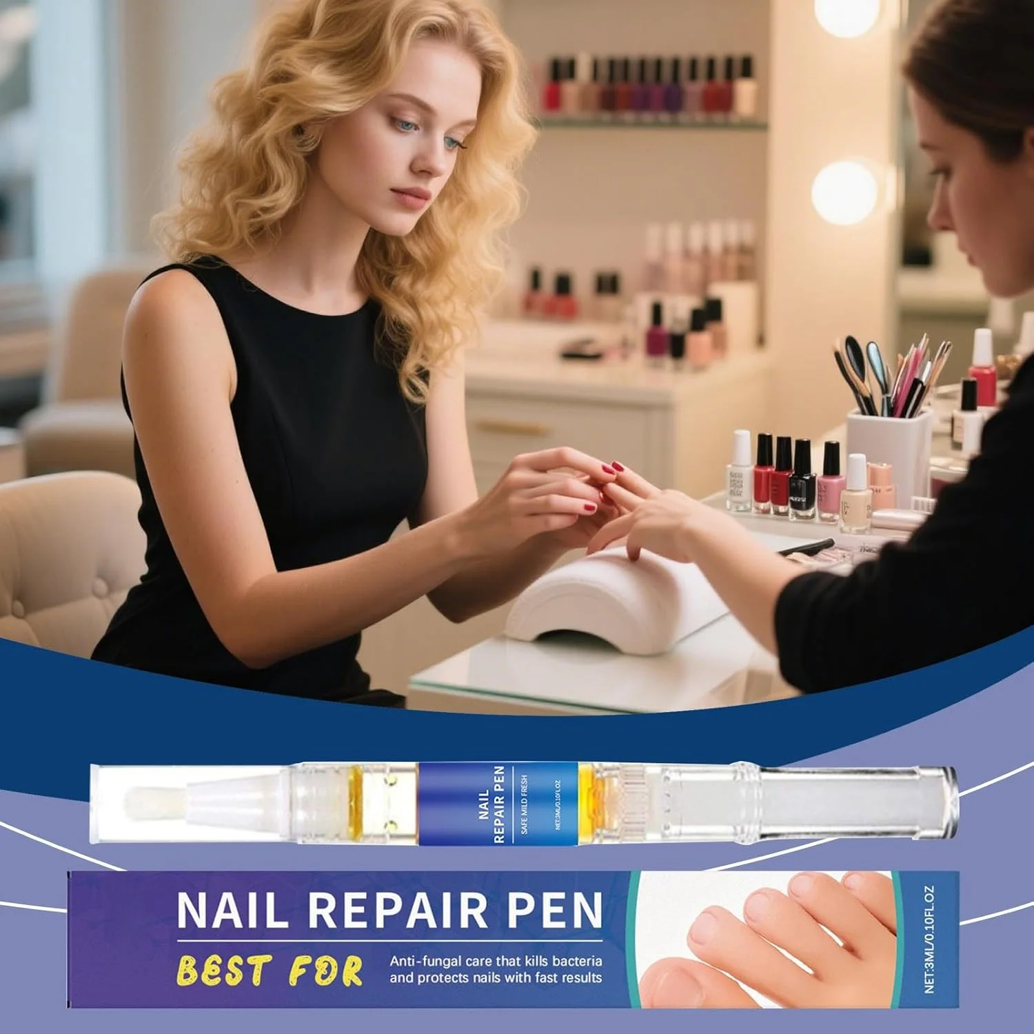 قلم ترمیم ناخن پا، تقویت کننده سریع الاثر ناخن - ابزار تقویت ناخن پا برای همسر مادر خانواده زنان شوهر دوستان پدر