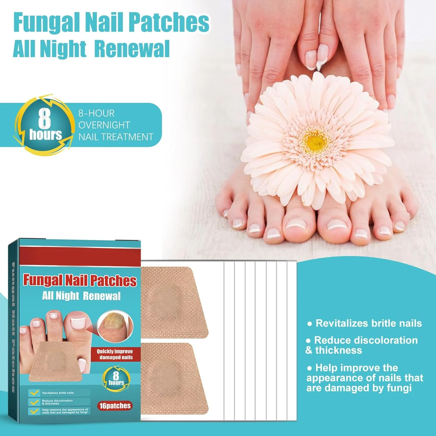 پد ترمیم ناخن چند منظوره Wisfunlly، 60 عدد، ترمیم ناخن برای ناخن های ترک خورده و تغییر رنگ یافته، درمان با پد، بازگرداندن ظاهر سالم