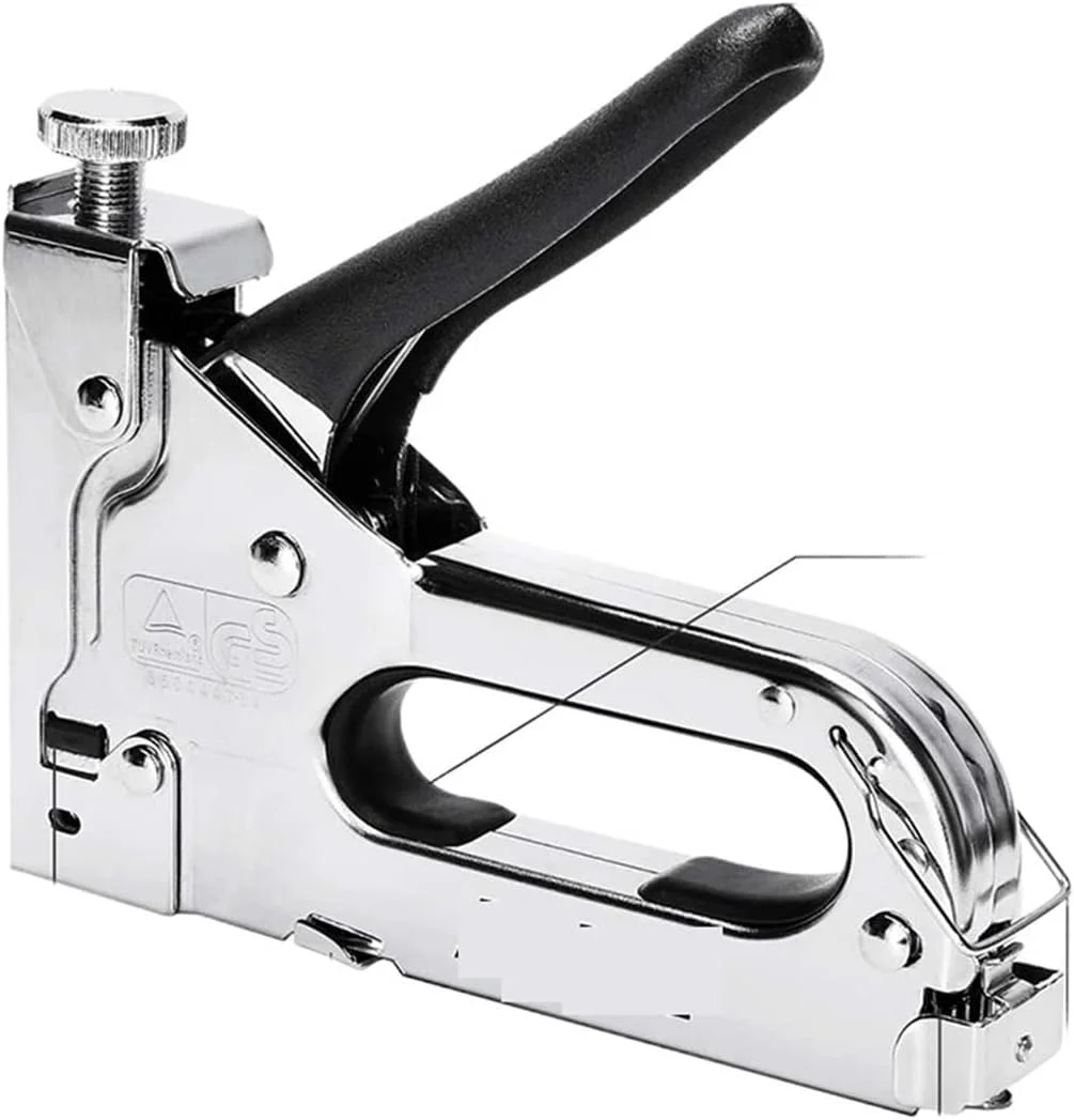 منگنه کوب دستی 3 در 1 با سوزن کش و 3000 منگنه، مناسب برای نجاری، مبلمان و غیره (1000 عدد سوزن تی)