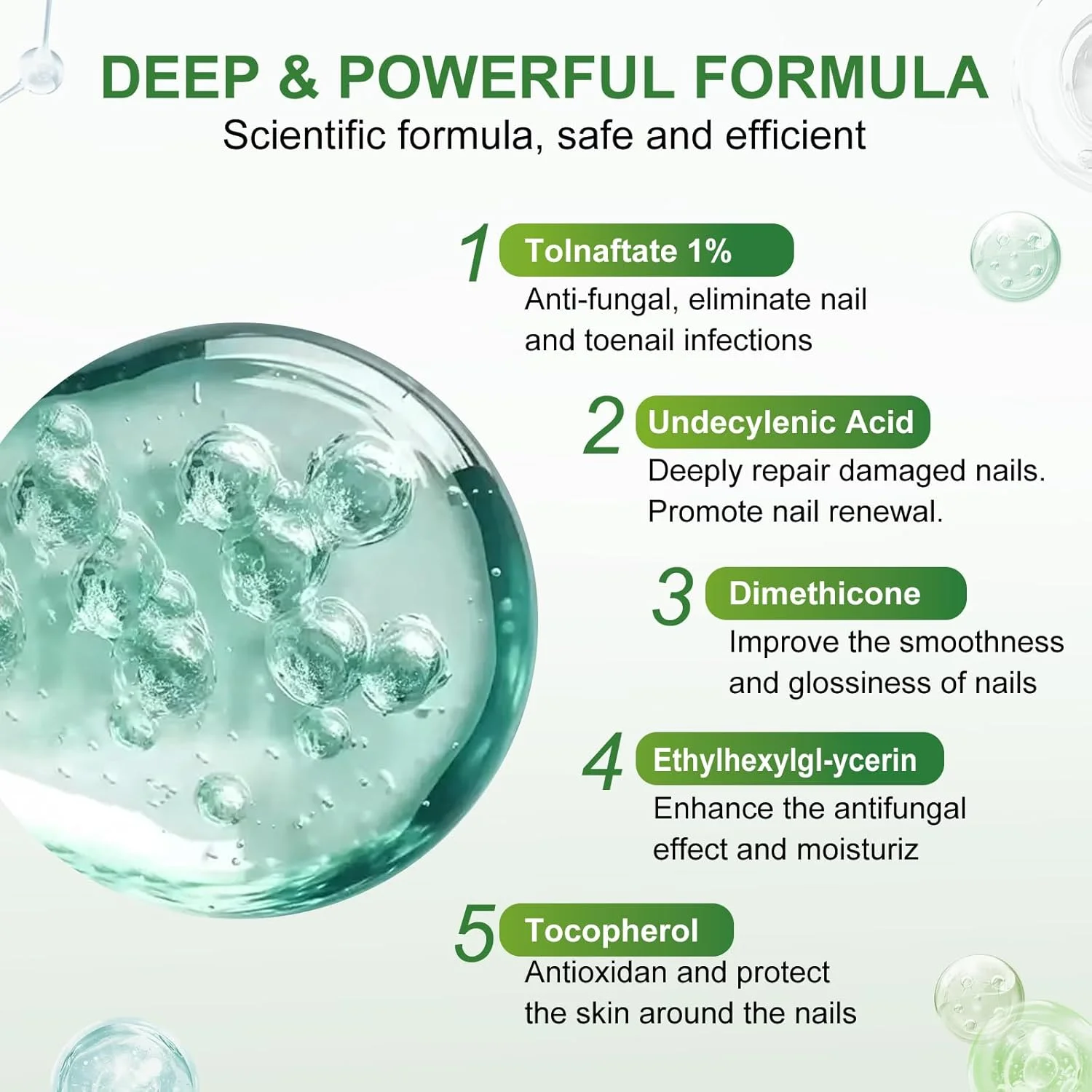 مجموعه 6 عددی درمان قارچ ناخن پا با قدرت فوق العاده حاوی 25% آندسیلنیک اسید برای ناخن های دست و پا به همراه روغن های طبیعی برای ناخن های ضخیم و آسیب دیده، درمان قارچ پا با قدرت فوق العاده