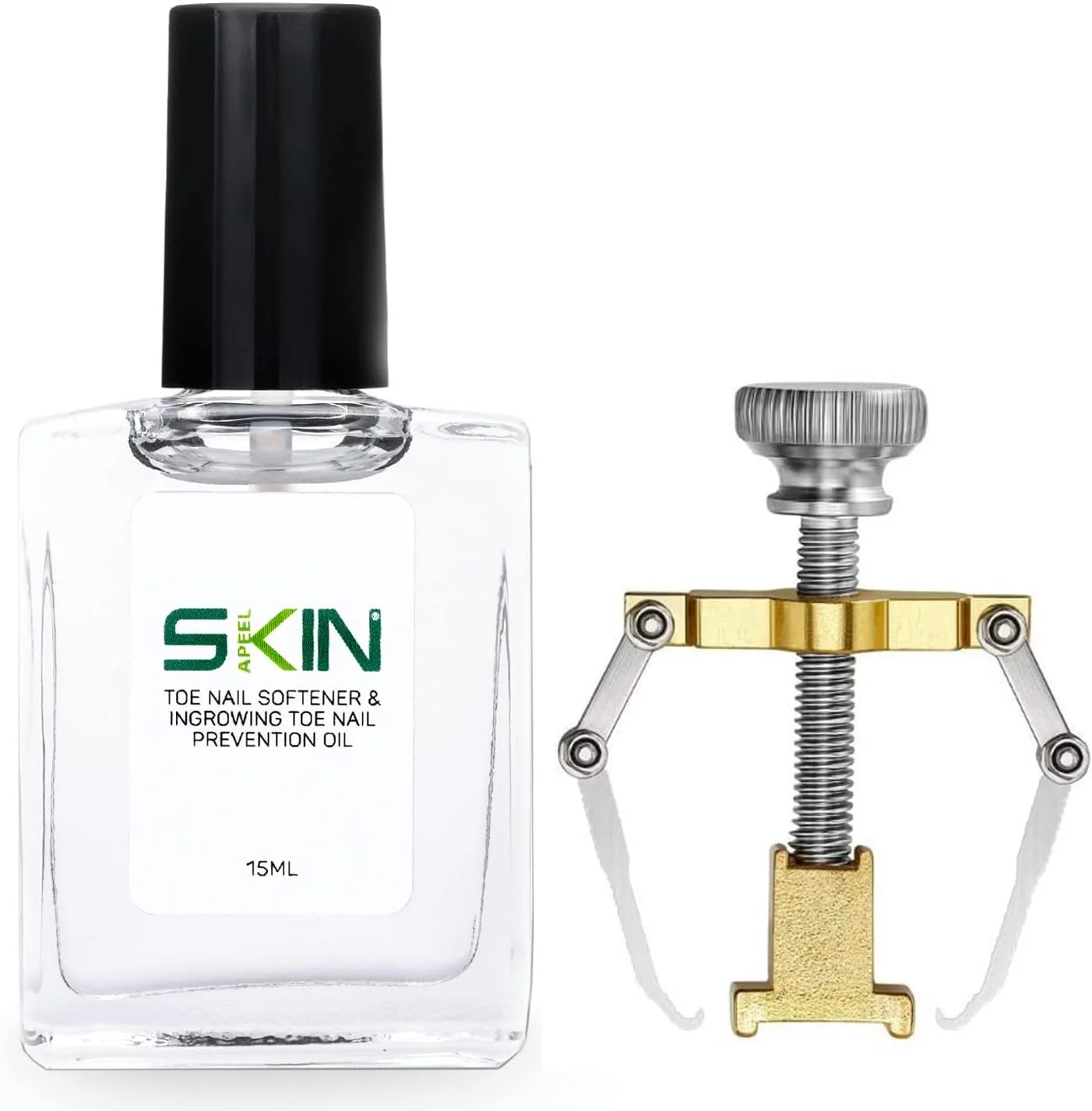 کیت ناخن فرورفته SKINAPEEL، نرم کننده ناخن پا و روغن درمان ناخن فرورفته به همراه ابزار اصلاح ناخن فرورفته
