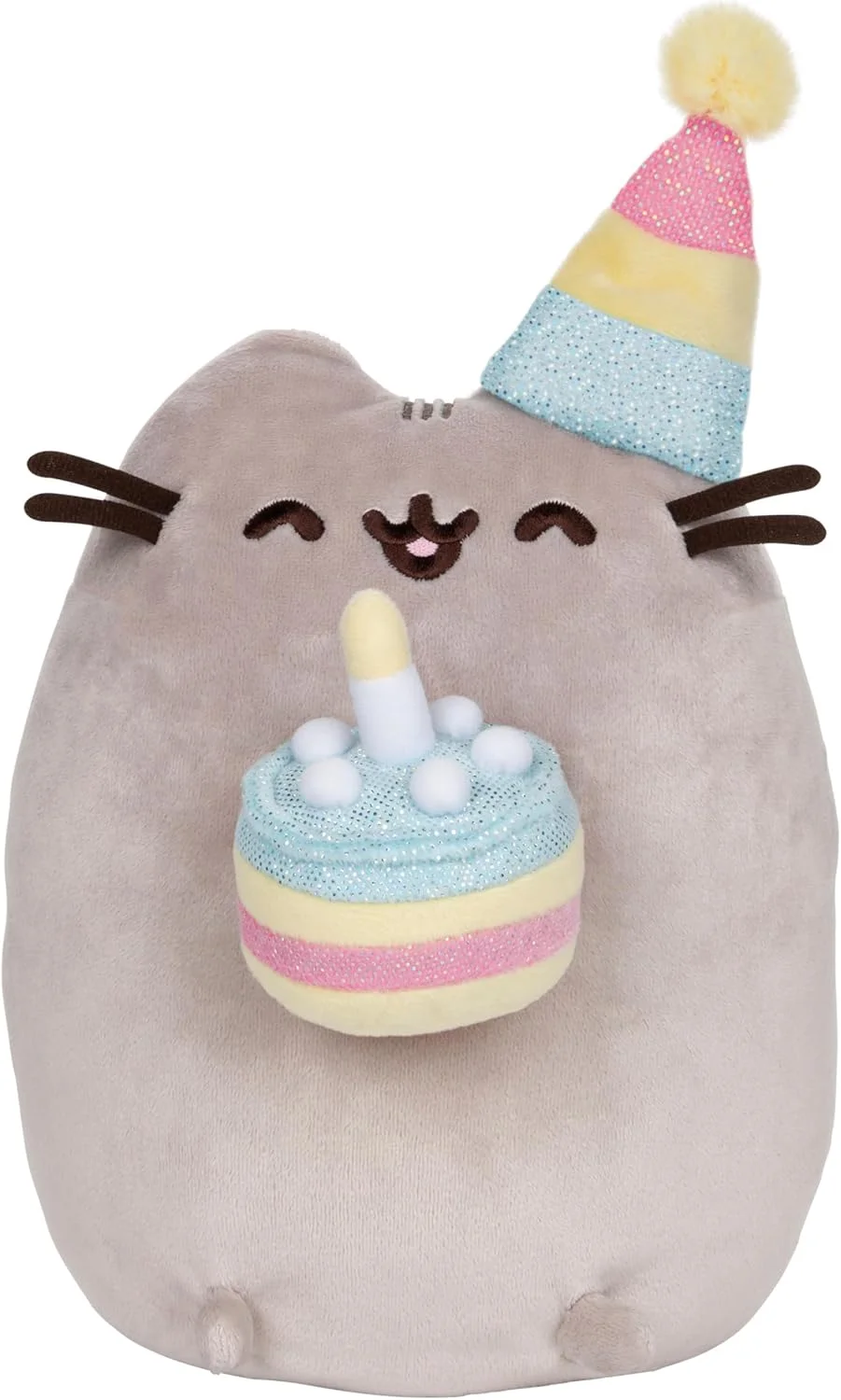 عروسک پولیشی گربه Pusheen با کیک تولد، برند GUND، اندازه 9.5 اینچ عروسک پولیشی گربه Pusheen با کیک تولد، برند GUND، اندازه 9.5 اینچ