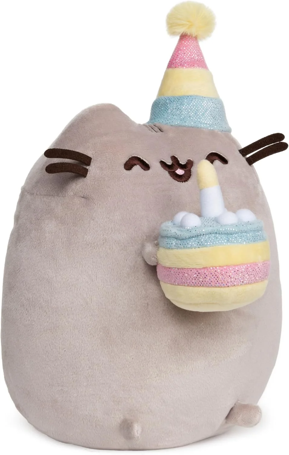 عروسک پولیشی گربه Pusheen با کیک تولد، برند GUND، اندازه 9.5 اینچ عروسک پولیشی گربه Pusheen با کیک تولد، برند GUND، اندازه 9.5 اینچ