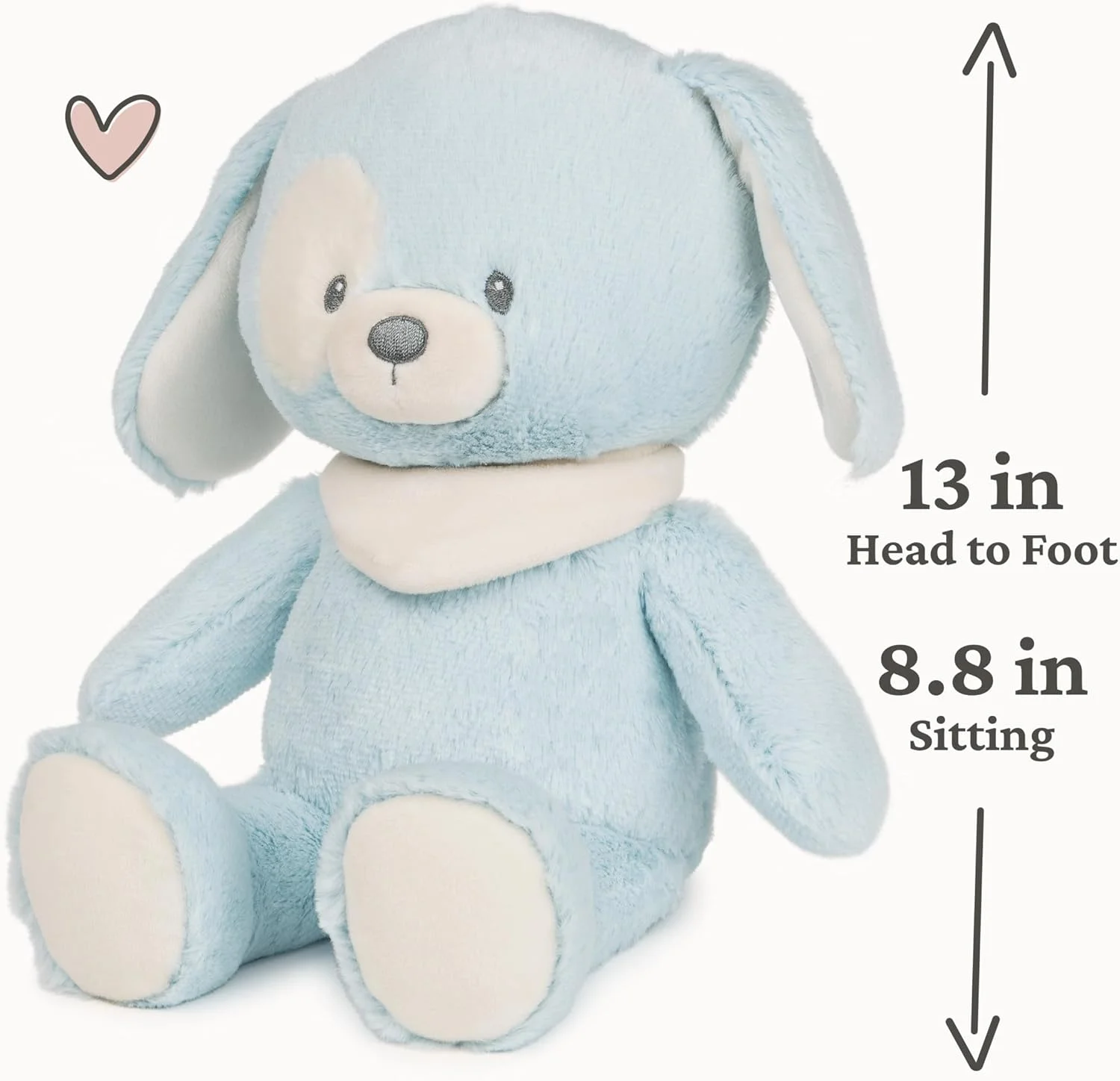 عروسک پولیشی سگ دوستدار محیط زیست گاند، ساخته شده از مواد بازیافتی، برای نوزادان و کودکان، آبی/کرم، 33 سانتی متر عروسک پولیشی سگ دوستدار محیط زیست گاند، ساخته شده از مواد بازیافتی، برای نوزادان و کودکان، آبی/کرم، 33 سانتی متر