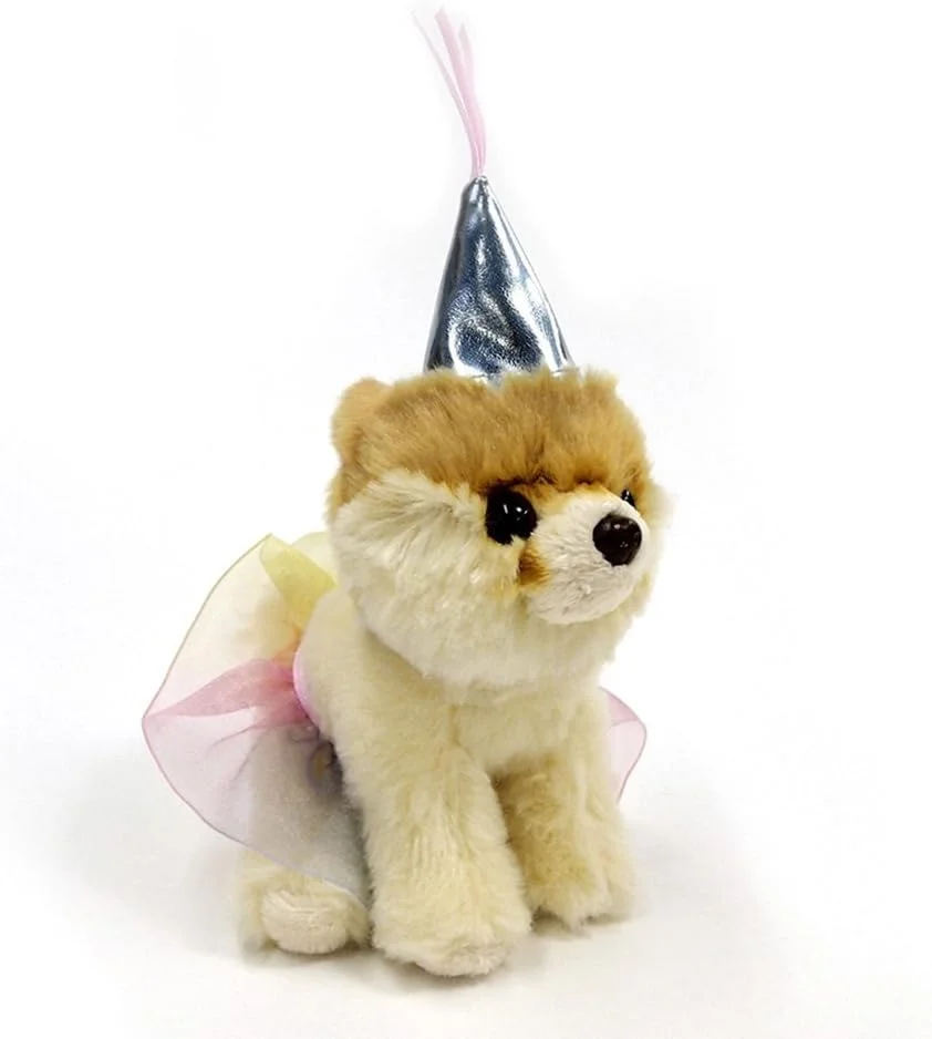 عروسک پولیشی سگ بو با کلاه و دامن پرنسسی، 5 اینچ، عاجی/نقره ای عروسک پولیشی سگ بو با کلاه و دامن پرنسسی، 5 اینچ، عاجی/نقره ای