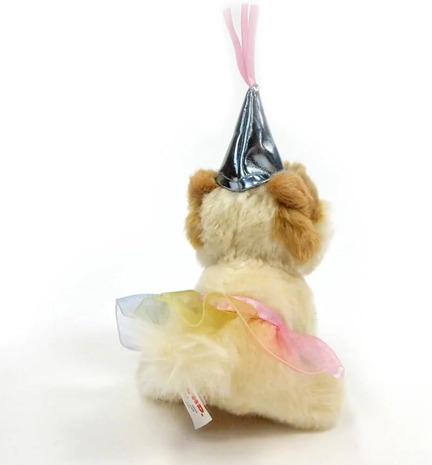 عروسک پولیشی سگ بو با کلاه و دامن پرنسسی، 5 اینچ، عاجی/نقره ای عروسک پولیشی سگ بو با کلاه و دامن پرنسسی، 5 اینچ، عاجی/نقره ای