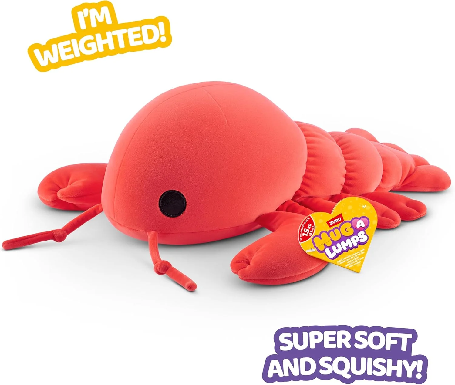 عروسک خرچنگ لنی هاگ-ا-لامپس از ZURU، سایز متوسط، 1.5 کیلوگرم، پولیش نرم و سنگین، بالش خواب، حیوان عروسکی (خرچنگ) عروسک خرچنگ لنی هاگ-ا-لامپس از ZURU، سایز متوسط، 1.5 کیلوگرم، پولیش نرم و سنگین، بالش خواب، حیوان عروسکی (خرچنگ)