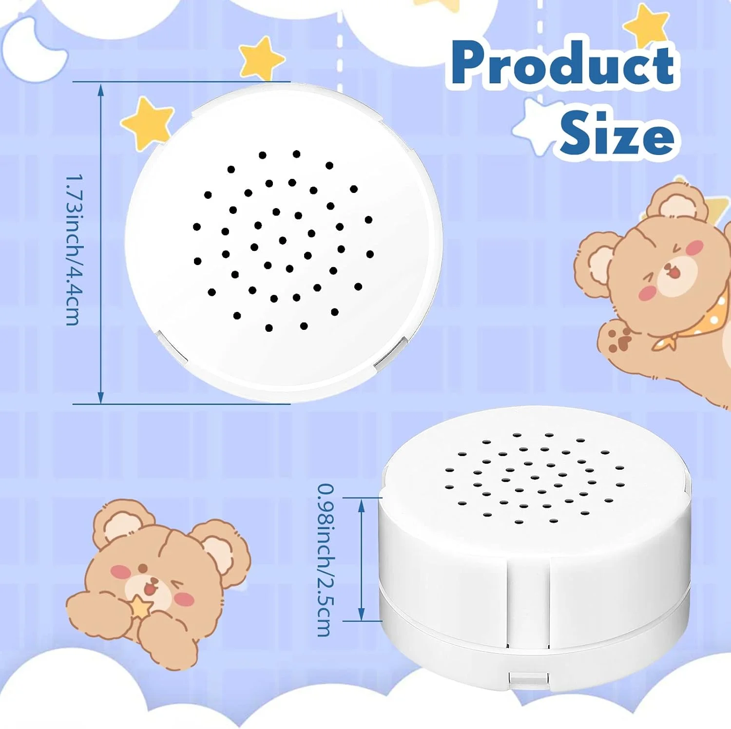 6 عدد ضبط کننده صدا سفید Handepo، دستگاه ضبط صدا موسیقی برای حیوانات عروسکی، ماژول صدای قابل ضبط، ضبط پیام برای عروسک پولیشی خرس اسباب بازی بالش (20 ثانیه) 6 عدد ضبط کننده صدا سفید Handepo، دستگاه ضبط صدا موسیقی برای حیوانات عروسکی، ماژول صدای قابل ضبط، ضبط پیام برای عروسک پولیشی خرس اسباب بازی بالش (20 ثانیه)