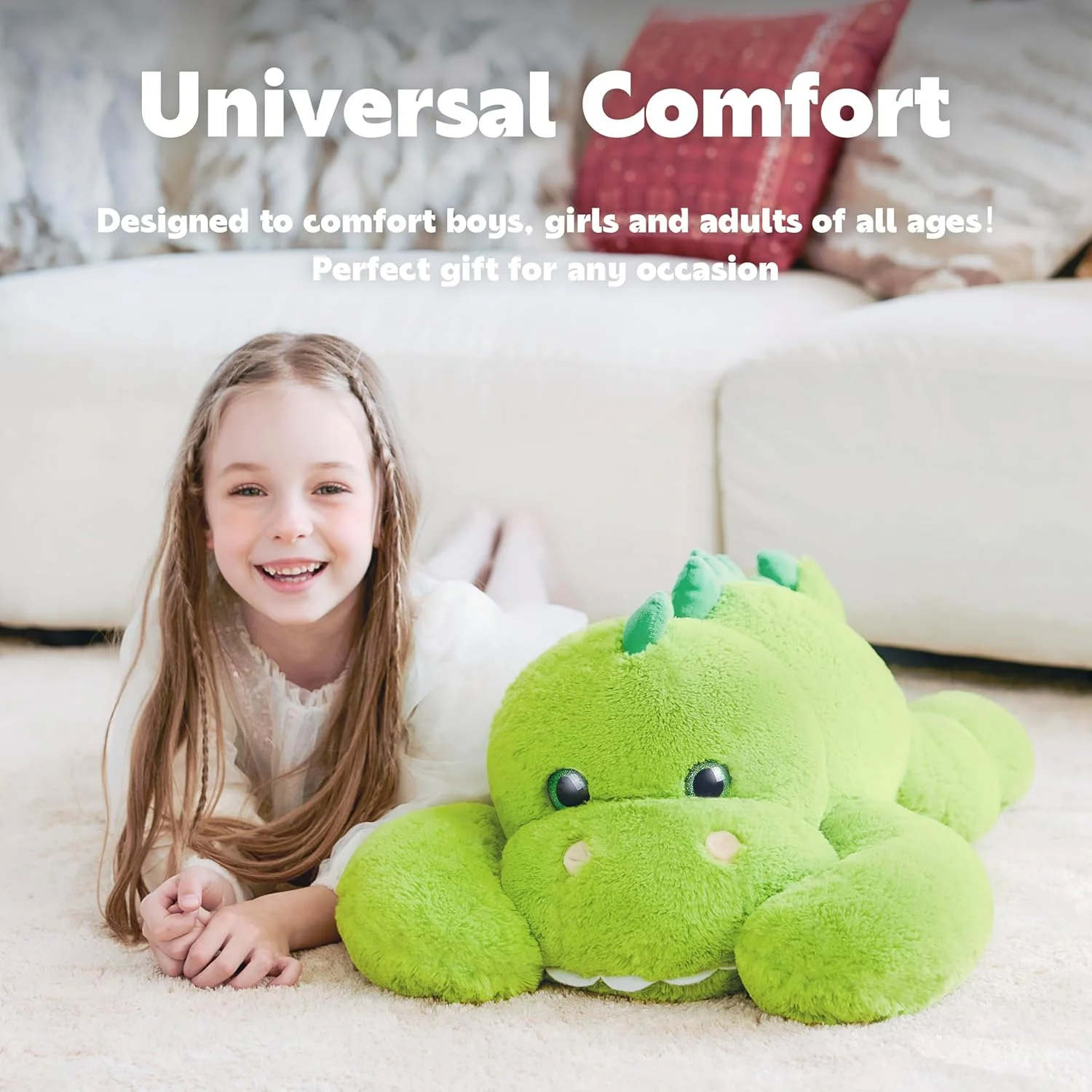 عروسک پولیشی دایناسور ایکاسا، 1.36 کیلوگرمی، 76 سانتی متری، بسیار بزرگ و نرم، هدیه ای عالی برای دختران و پسران عروسک پولیشی دایناسور ایکاسا، 1.36 کیلوگرمی، 76 سانتی متری، بسیار بزرگ و نرم، هدیه ای عالی برای دختران و پسران