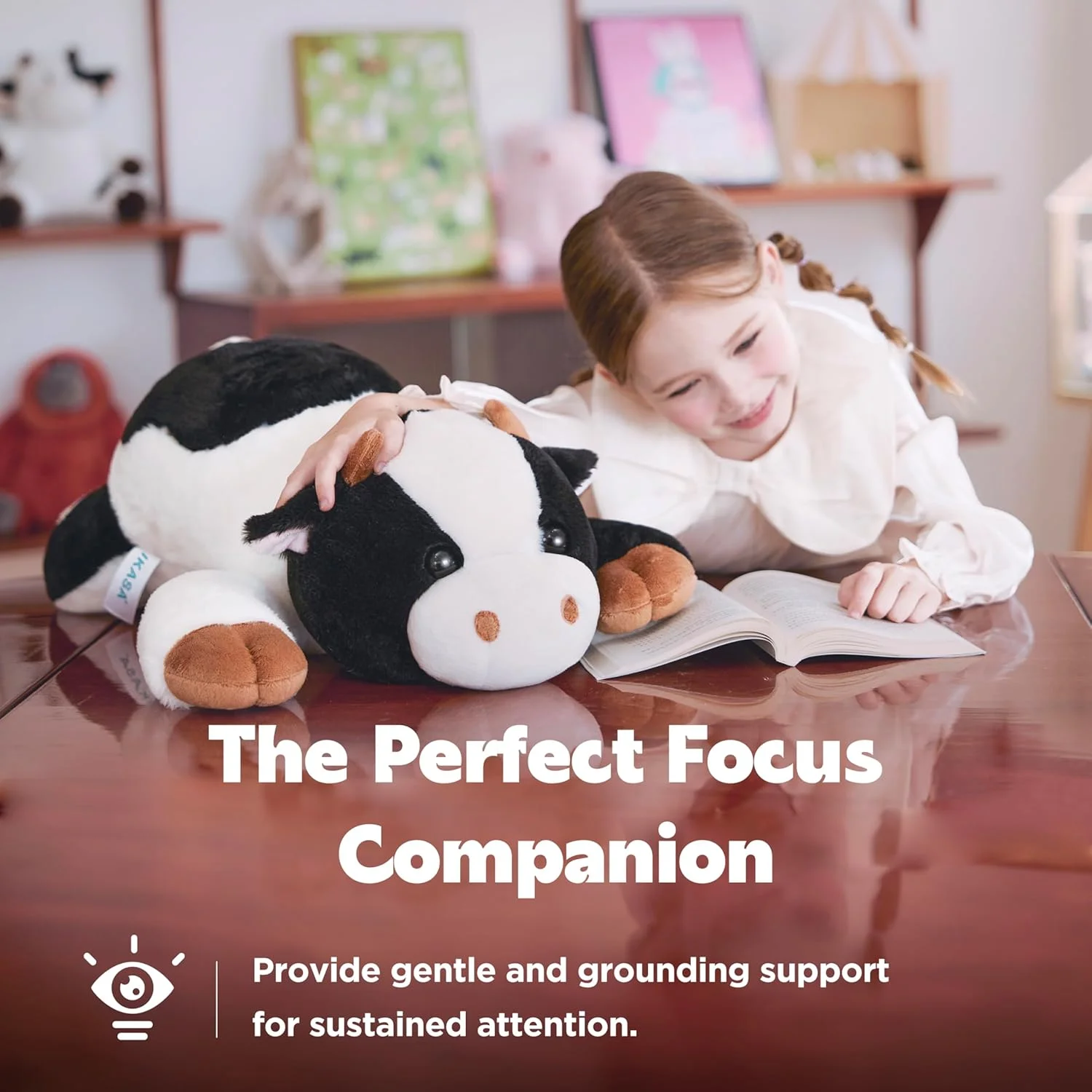 عروسک گاو پولیشی سنگین ایکاسا، 26 اینچ، بزرگ، نرم و لطیف، هدیه ای عالی برای کودکان دختر و پسر عروسک گاو پولیشی سنگین ایکاسا، 26 اینچ، بزرگ، نرم و لطیف، هدیه ای عالی برای کودکان دختر و پسر