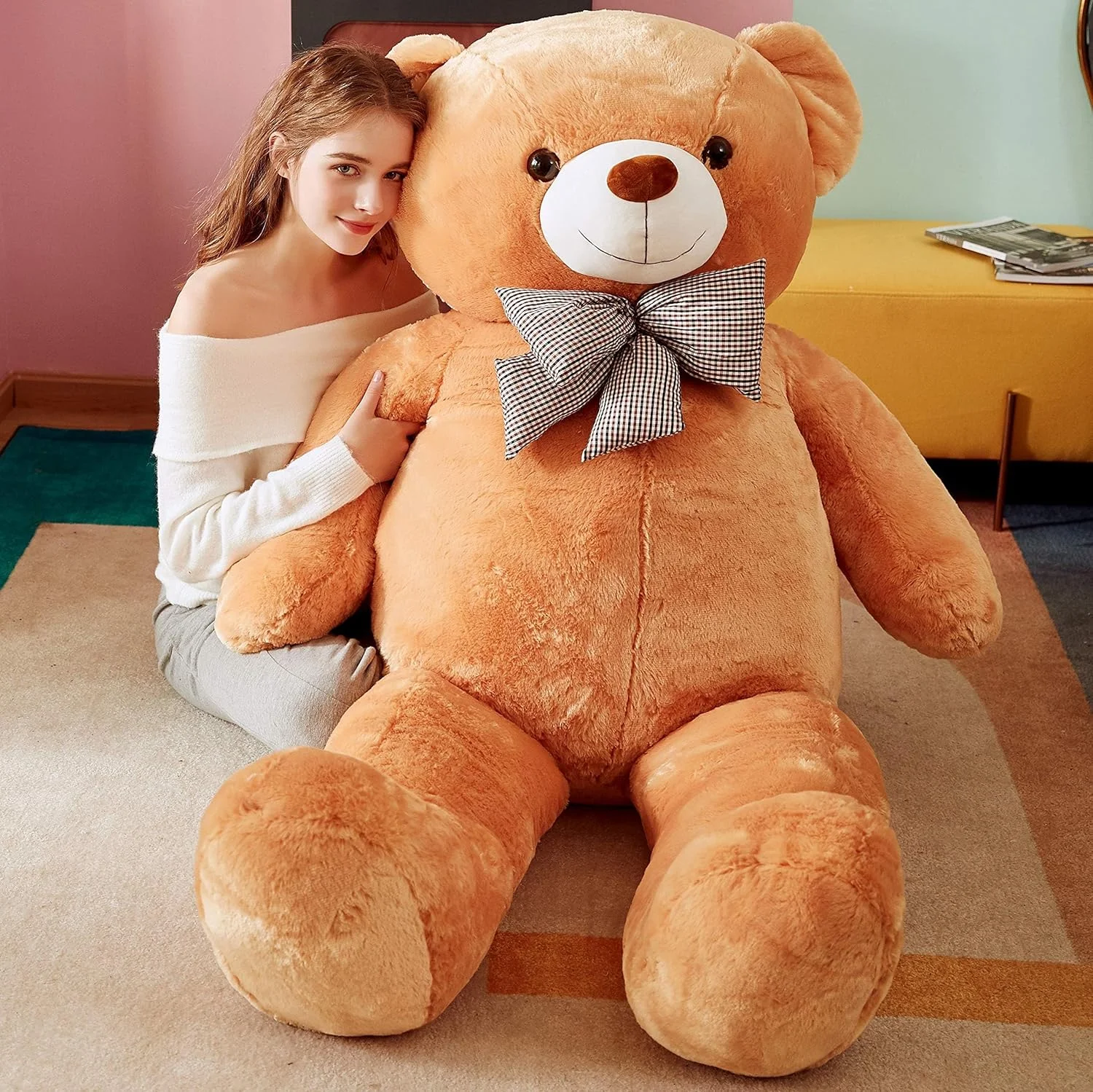 عروسک خرس تدی بزرگ ایکاسا، حیوانات عروسکی (قهوه ای، 150 سانتی متر)