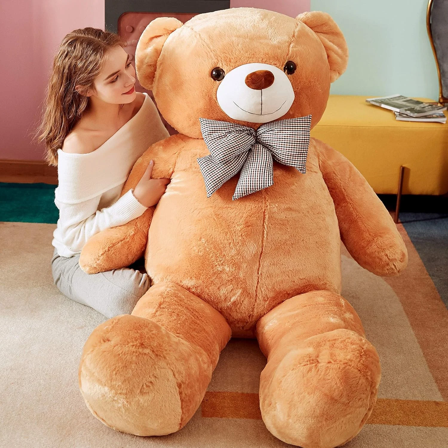 عروسک خرس تدی بزرگ ایکاسا، حیوانات عروسکی (قهوه ای، 150 سانتی متر)