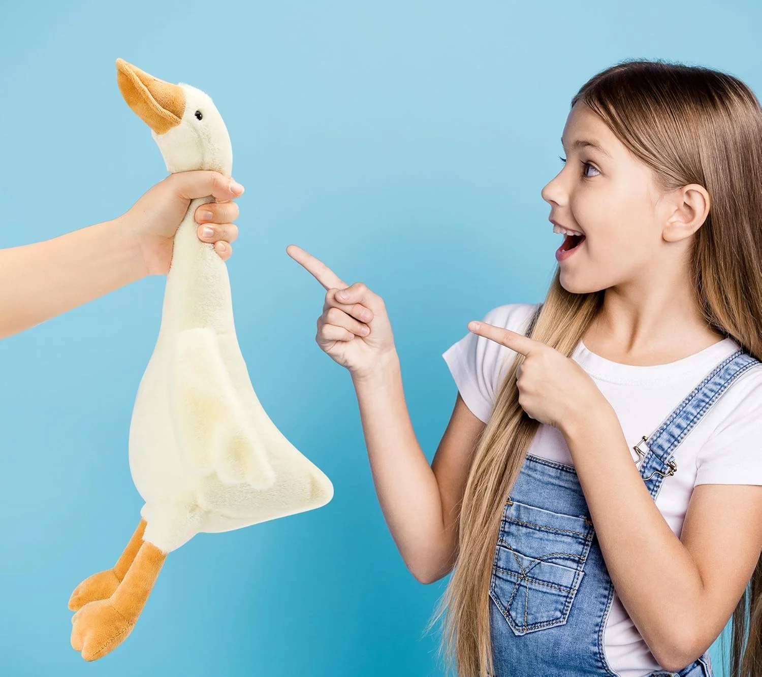 عروسک پولیشی قو KASTWAVE، 50 سانتی متر، غاز پولیشی نرم و لطیف، هدیه برای پسران و دختران، عروسک حیوانات سفید ایده آل برای کودکان