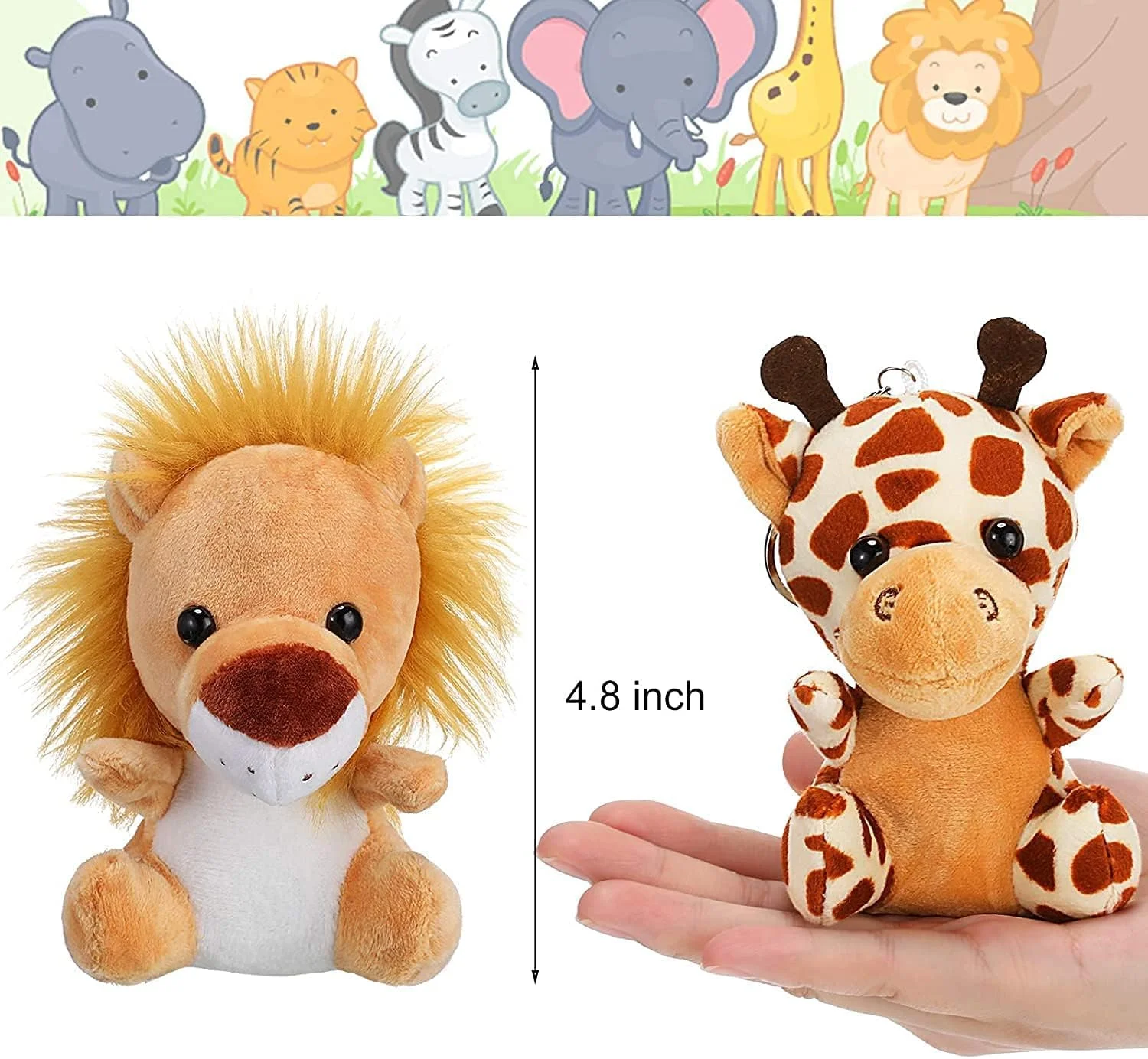 اسباب بازی های پولیشی حیوانات سافاری جنگل، فیل، شیر، ببر، زرافه، اسباب بازی پولیشی برای مهمانی های کودکان با تم حیوانات، 6 عدد اسباب بازی های پولیشی حیوانات سافاری جنگل، فیل، شیر، ببر، زرافه، اسباب بازی پولیشی برای مهمانی های کودکان با تم حیوانات، 6 عدد