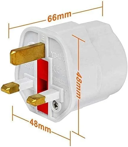 آداپتور 5 عددی دوشاخه EU به UK، تبدیل کننده دوشاخه بریتانیایی به مادگی شوکو، آداپتور مسافرتی پریز 2 پین، 13 آمپر 250 ولت BS1362 فیوز دار آداپتور 5 عددی دوشاخه EU به UK، تبدیل کننده دوشاخه بریتانیایی به مادگی شوکو، آداپتور مسافرتی پریز 2 پین، 13 آمپر 250 ولت BS1362 فیوز دار