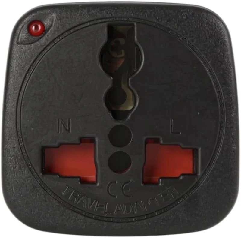 آداپتور مسافرتی ترمیناتور TL 11B بسته 3 عددی – تبدیل دوشاخه UK 13A نوع G به پریز جهانی، آداپتور برق مقاوم با گواهی CE برای منزل، دفتر کار، هتل، مسافرت – مشکی بادوام و جمع و جور – مدل TL 11B سه عددی