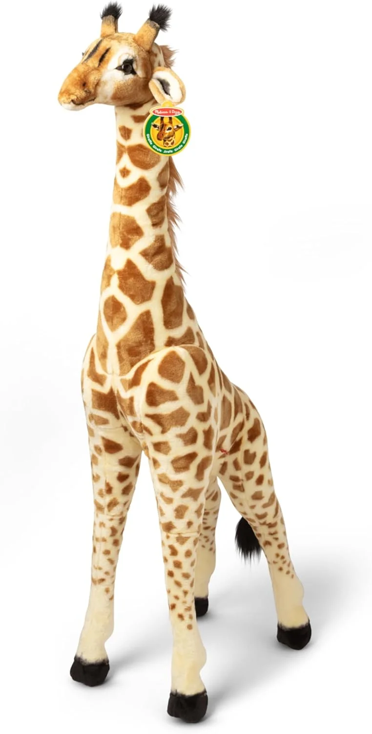 زرافه ملیسا و داگ - حیوان عروسکی غول پیکر و واقعی - با بیش از 4 فوت قد، جزئیات واقعی، پارچه نرم و ساختار محکم - اسباب بازی یا دکور برای کودکان بالای 3 سال | MD2106