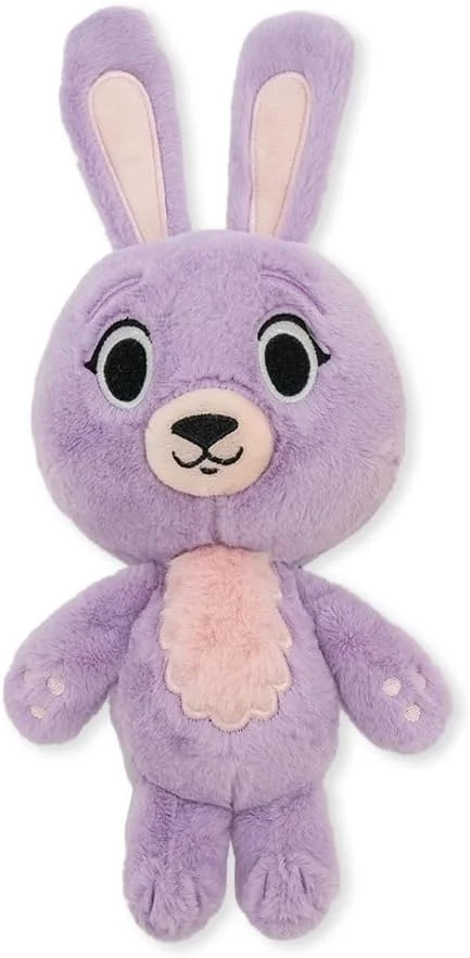 عروسک خرگوش اسکارلت Listener Kids | پولیشی نرم، صورتی، بنفش، اسباب بازی حیوانات پر شده، 8.5 اینچ