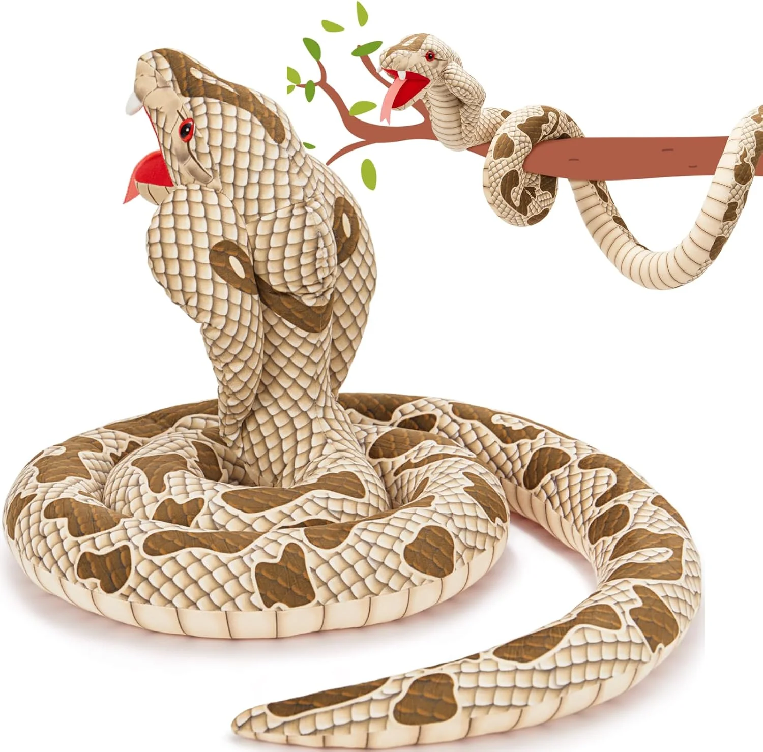 عروسک مار کبری مائوگولان، اسباب بازی مار پولیشی برای هدیه تولد، عید پاک، روز ولنتاین و کریسمس کودکان