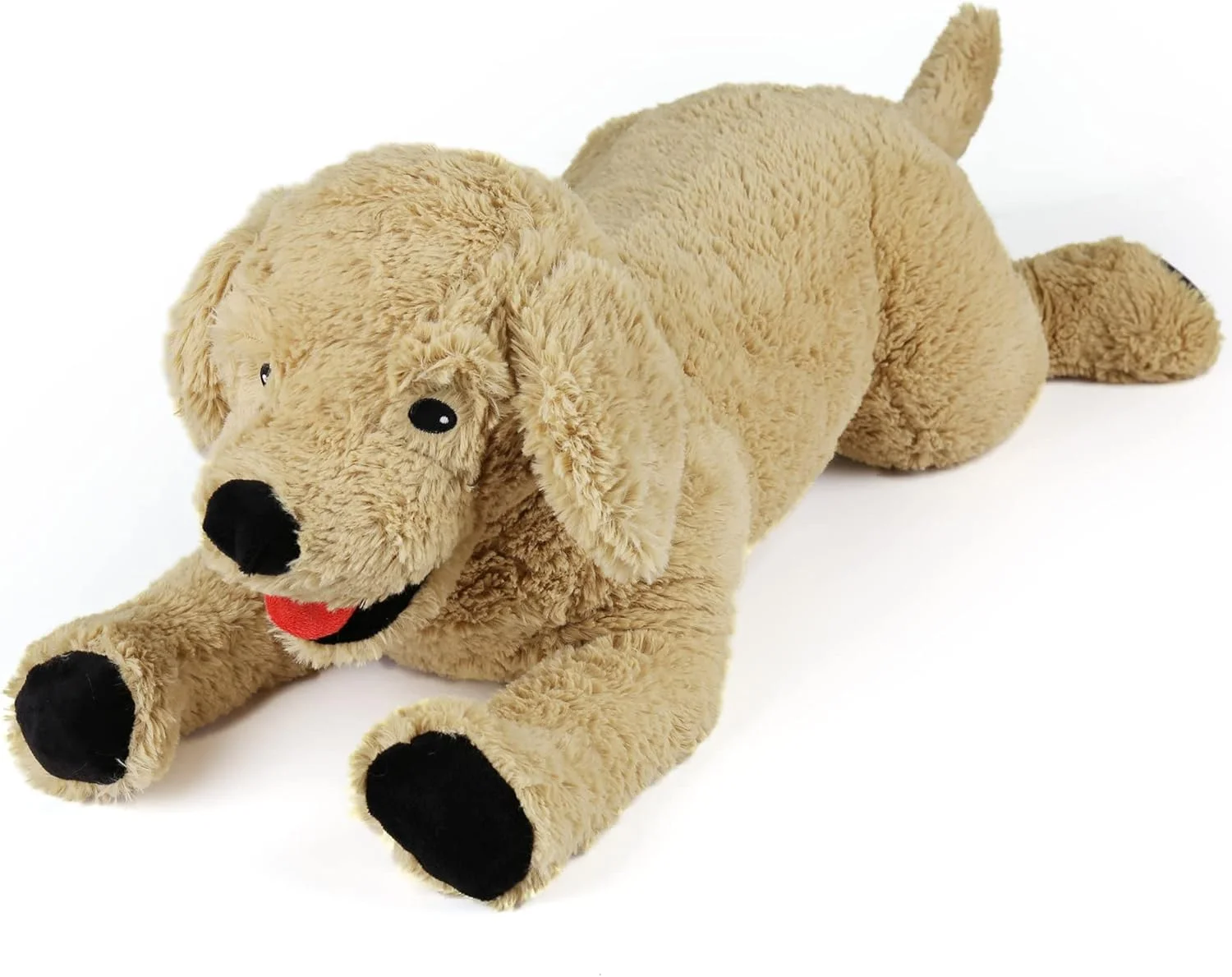 عروسک سگ LotFancy، عروسک رتریور طلایی بغلی 66 سانتی‌متری، اسباب‌بازی پولیشی سگ، سگ عروسکی بزرگ، هدیه برای کودکان، حیوانات خانگی در جشن تولد، هدیه شکرگزاری، کریسمس، بژ