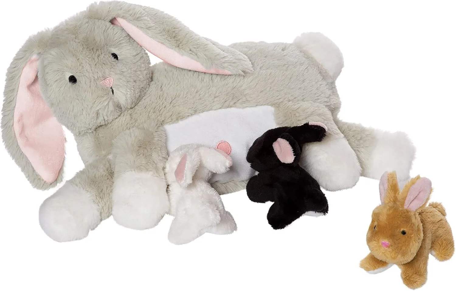 عروسک خرگوش پرستار نولا Manhattan Toy به همراه بچه خرگوش های پولیشی عروسک خرگوش پرستار نولا Manhattan Toy به همراه بچه خرگوش های پولیشی