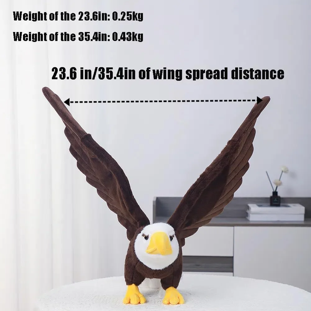 عروسک عقاب سر طاس - حیوان عروسکی با بال های قابل انعطاف و کشش، هدیه برای کودکان (90 سانتی متر) عروسک عقاب سر طاس - حیوان عروسکی با بال های قابل انعطاف و کشش، هدیه برای کودکان (90 سانتی متر)