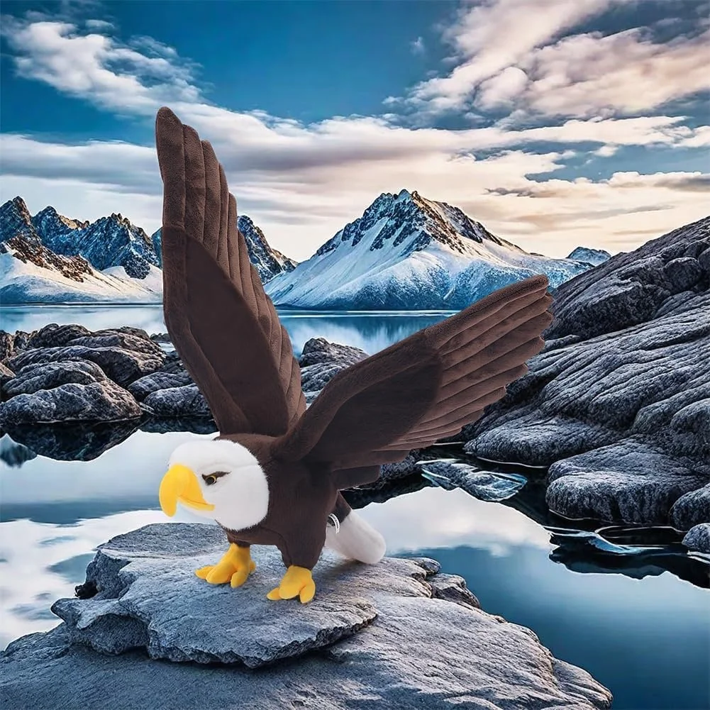 عروسک عقاب سر طاس - حیوان عروسکی با بال های قابل انعطاف و کشش، هدیه برای کودکان (90 سانتی متر) عروسک عقاب سر طاس - حیوان عروسکی با بال های قابل انعطاف و کشش، هدیه برای کودکان (90 سانتی متر)