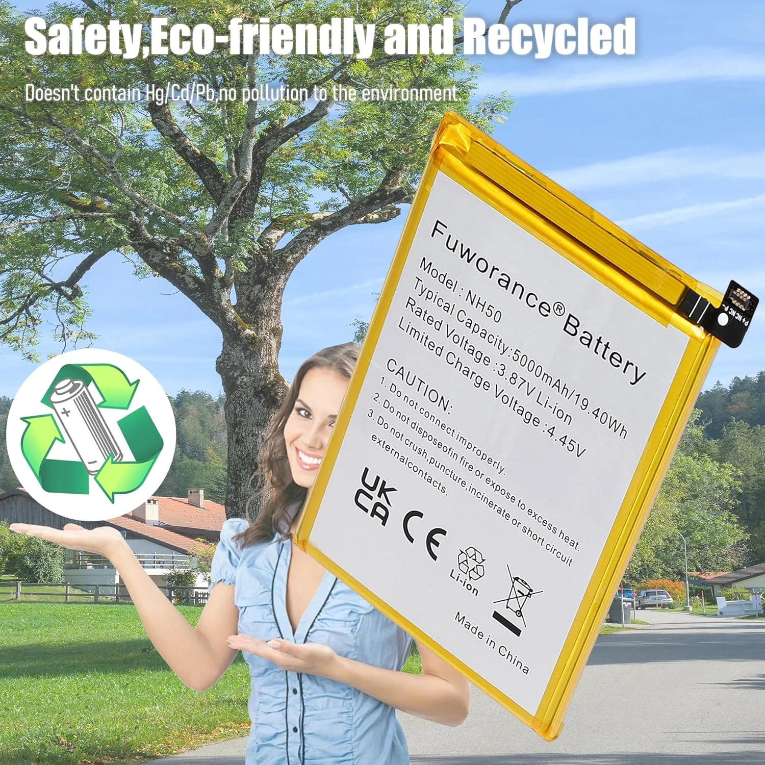 باتری جایگزین NH50 فوورانس 5000mAh 3.87V سازگار با گوشی های موبایل موتورولا E13 G22 E22S E32 G13 G22 XT2345 XT2229-5 XT2227-2 XT2331 XT2231-2 XT2335-2 به همراه کیت ابزار باتری جایگزین NH50 فوورانس 5000mAh 3.87V سازگار با گوشی های موبایل موتورولا E13 G22 E22S E32 G13 G22 XT2345 XT2229-5 XT2227-2 XT2331 XT2231-2 XT2335-2 به همراه کیت ابزار