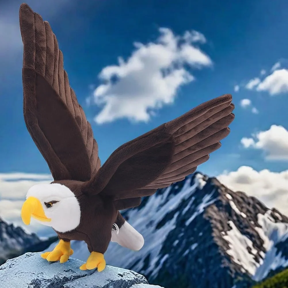 عروسک عقاب سر طاس - حیوان عروسکی با بال های قابل انعطاف و کشش، هدیه برای کودکان (90 سانتی متر) عروسک عقاب سر طاس - حیوان عروسکی با بال های قابل انعطاف و کشش، هدیه برای کودکان (90 سانتی متر)