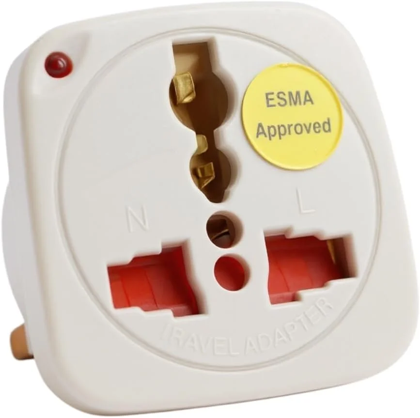 مبدل سه تایی دوشاخه سه پین بریتانیایی به پریز جهانی – دارای تاییدیه ESMA – مبدل چند شاخه 13 آمپر برای مسافرت، خانه و دفتر کار – آداپتور برق نوع G به بین المللی – جمع و جور، بادوام، سفید – TL-11G 3X مبدل سه تایی دوشاخه سه پین بریتانیایی به پریز جهانی – دارای تاییدیه ESMA – مبدل چند شاخه 13 آمپر برای مسافرت، خانه و دفتر کار – آداپتور برق نوع G به بین المللی – جمع و جور، بادوام، سفید – TL-11G 3X