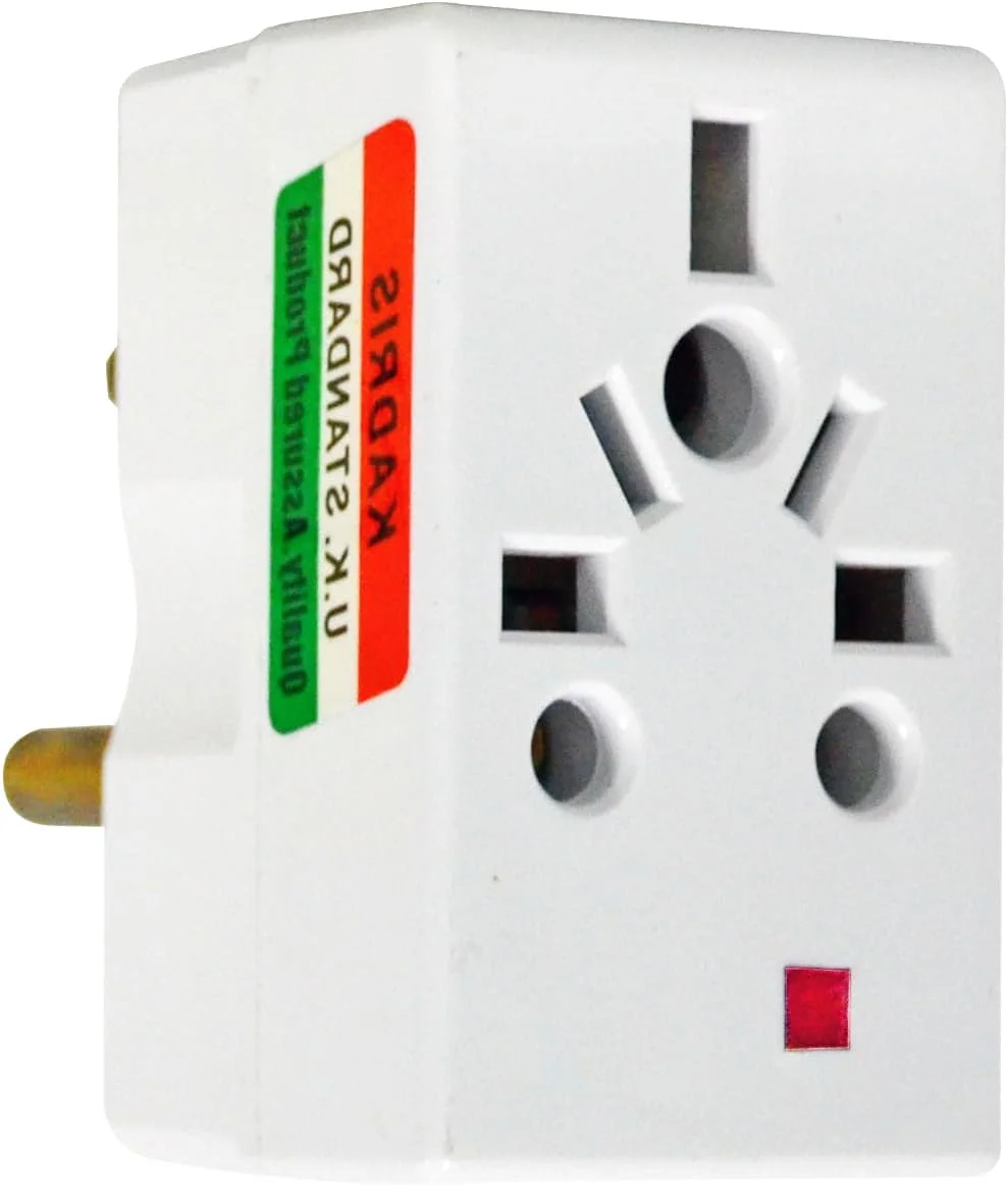 آداپتور دوشاخه مسافرتی جهانی کادریس مدل MU-1075 با جریان 13 آمپر، سفید آداپتور دوشاخه مسافرتی جهانی کادریس مدل MU-1075 با جریان 13 آمپر، سفید