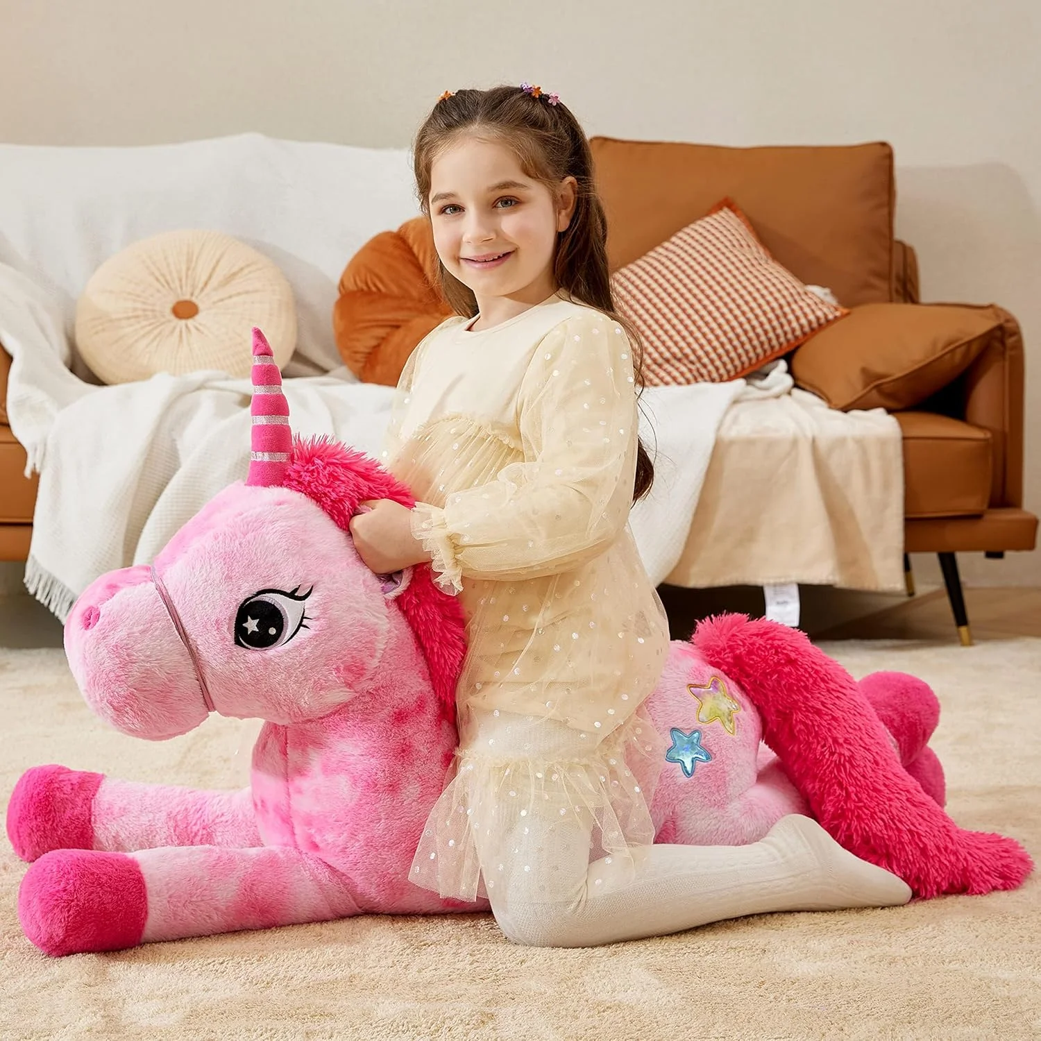 عروسک اسب تک شاخ بزرگ ایکاسا - عروسک نرم و لطیف، بزرگ، زیبا، حجیم، کاوایی، پشمالو و چاق - هدیه ای برای دختران و کودکان (صورتی، 110 سانتی متر) عروسک اسب تک شاخ بزرگ ایکاسا - عروسک نرم و لطیف، بزرگ، زیبا، حجیم، کاوایی، پشمالو و چاق - هدیه ای برای دختران و کودکان (صورتی، 110 سانتی متر)