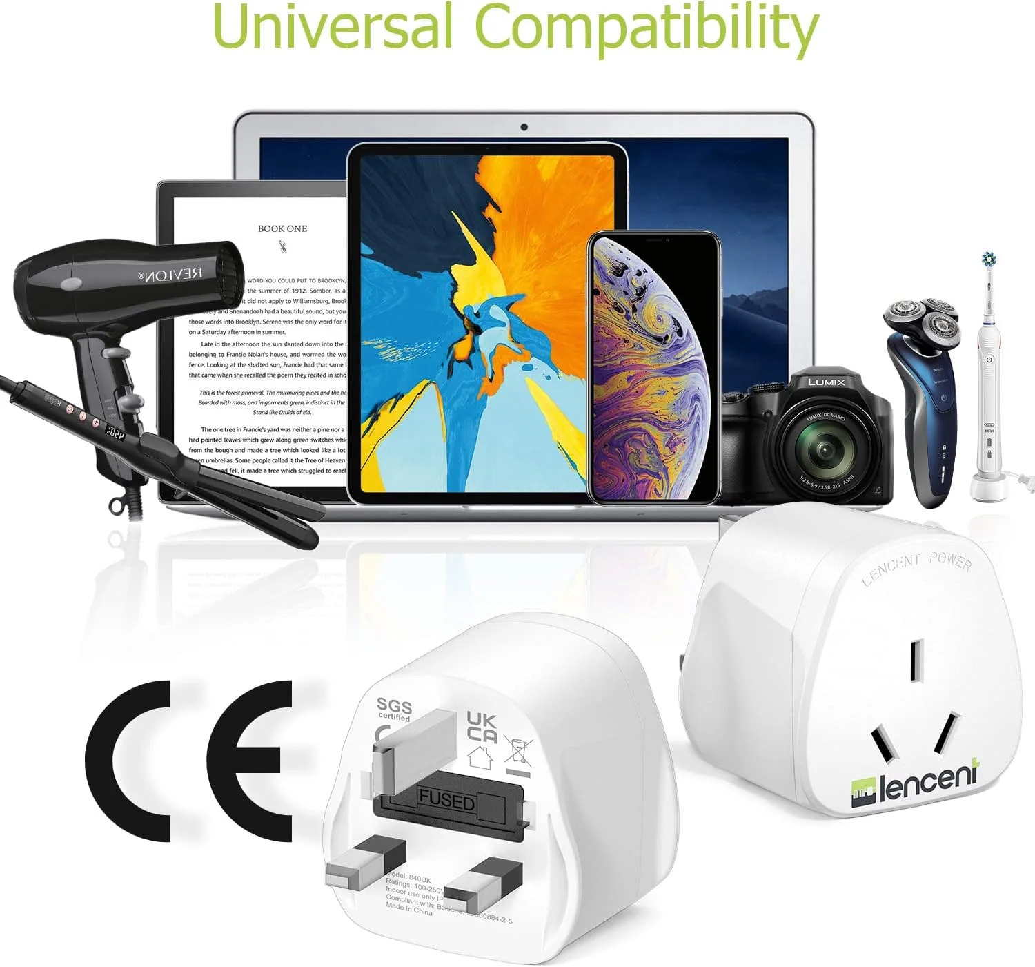 تبدیل دوشاخه استرالیایی به بریتانیایی لن سنت، مبدل مسافرتی ارت دار، تبدیل تمام دوشاخه های TYPE I از استرالیا، نیوزیلند، چین، فیجی، آرژانتین و غیره (نوع G)